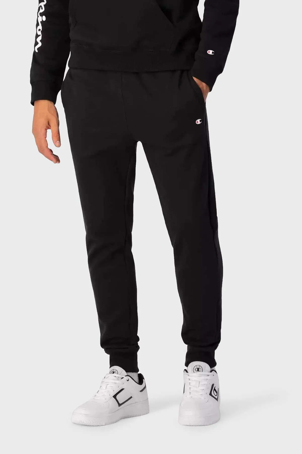 Champion Pamuklu Normal Bel Slim Fit İçi Polarlı Spor Erkek Pantolon 218344 NBK KK001 SİYAH - 1