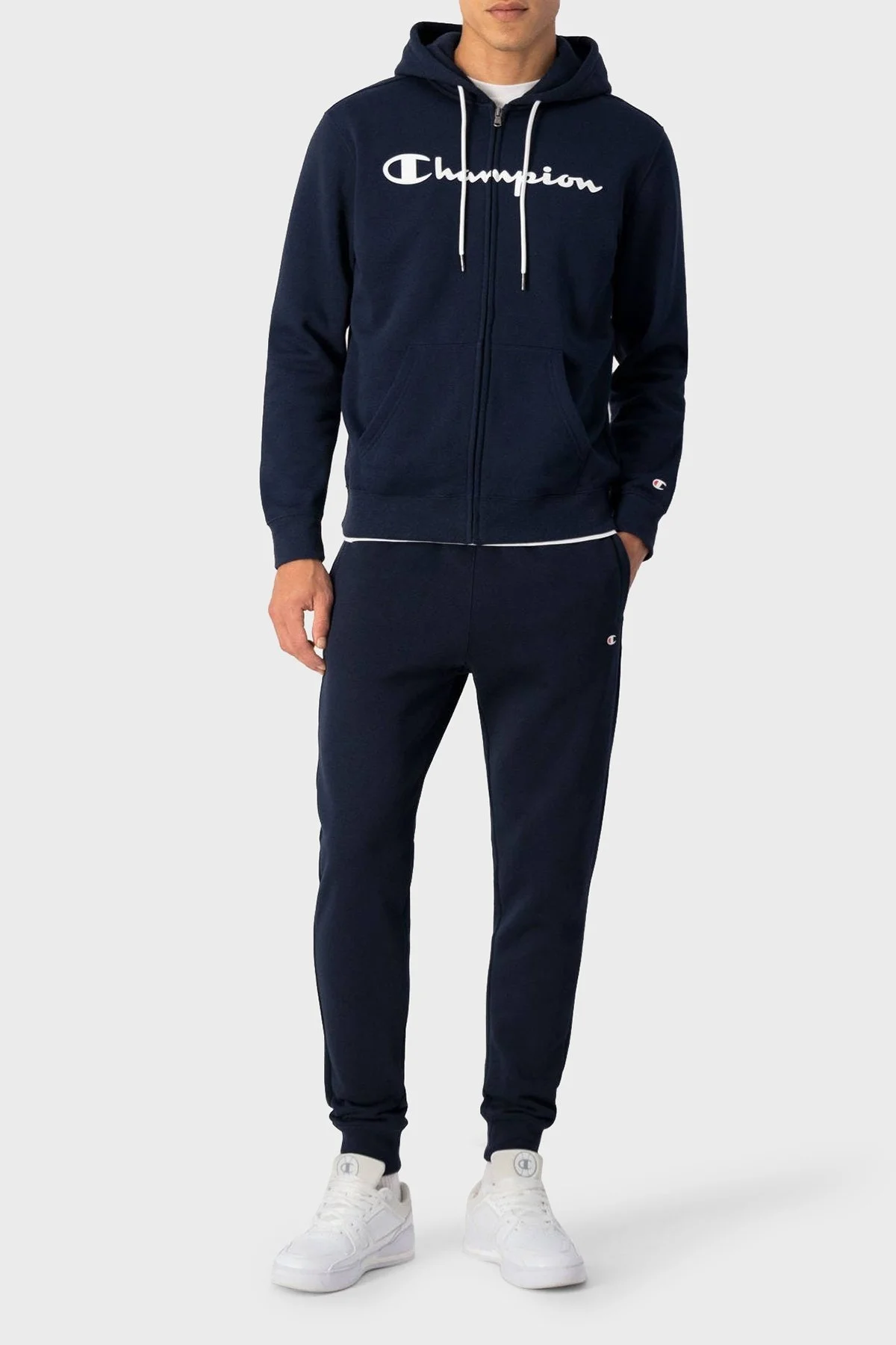 Champion Pamuklu Normal Bel Slim Fit İçi Polarlı Spor Erkek Pantolon 218344 NNY BS501 LACİVERT - 3