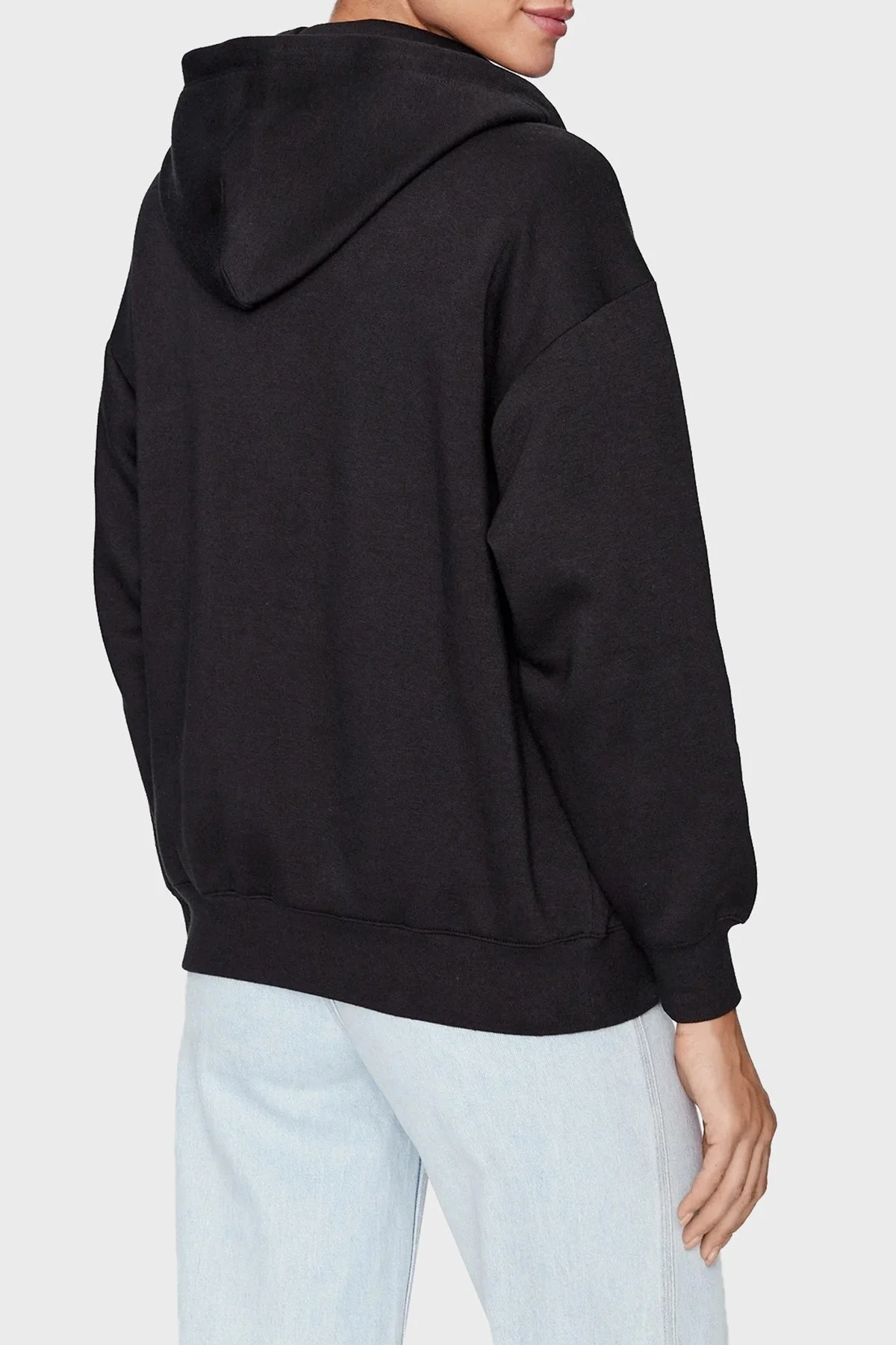 Champion Pamuklu Oversize İçi Polarlı Kapüşonlu Bayan Sweat 116581 NBK KK001 SİYAH - 2