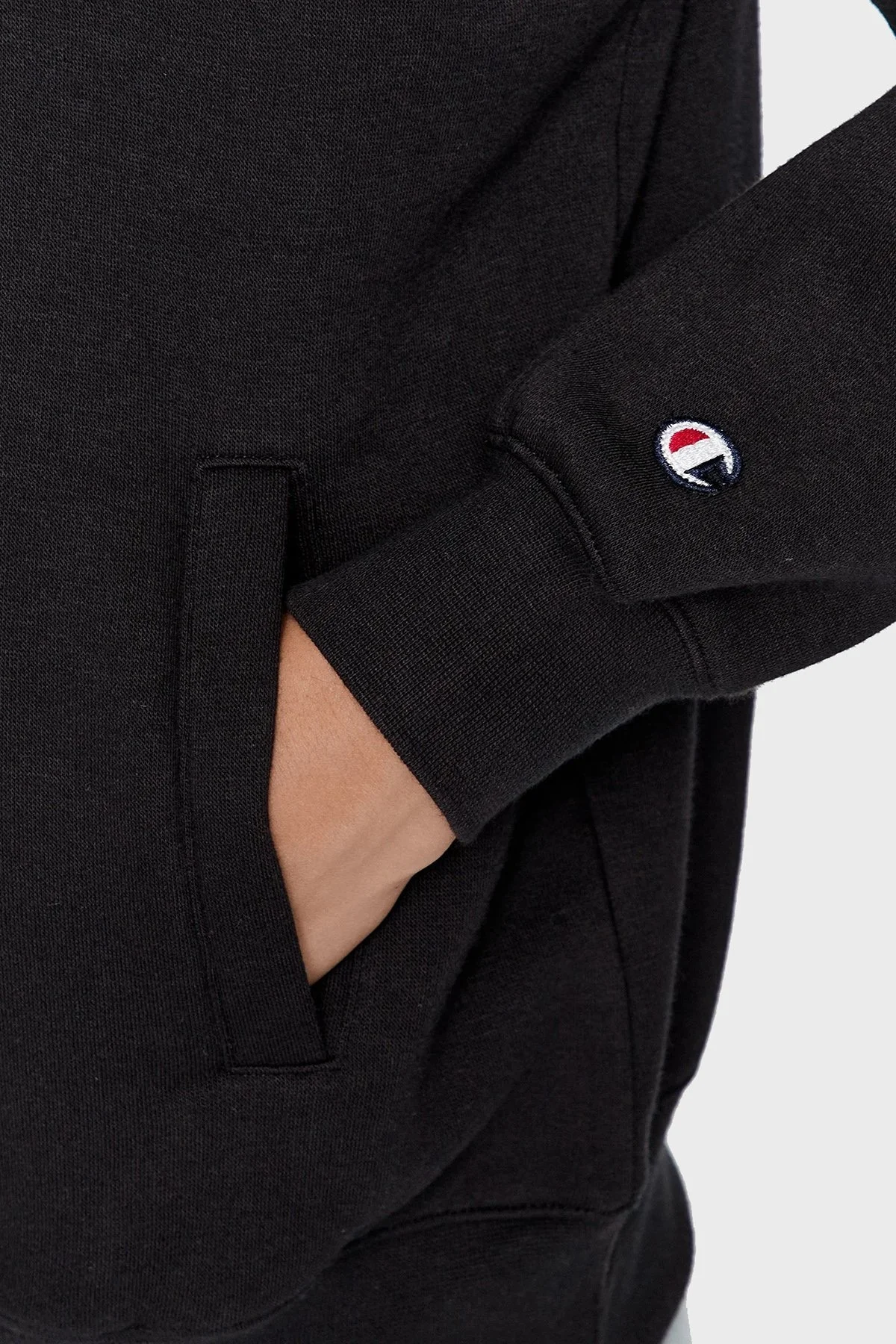 Champion Pamuklu Oversize İçi Polarlı Kapüşonlu Bayan Sweat 116581 NBK KK001 SİYAH - 5