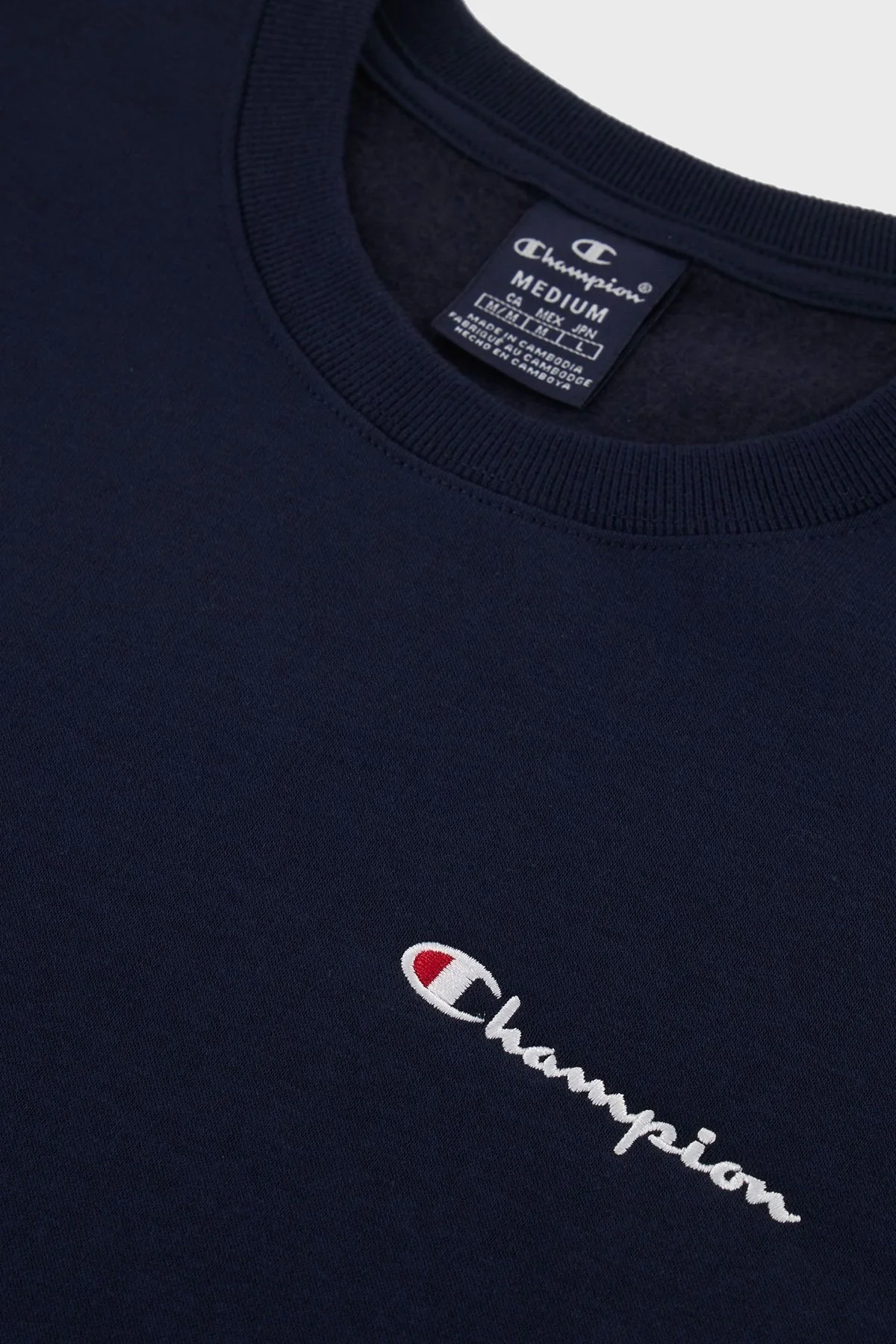 Champion Pamuklu Regular Fit İçi Polarlı Bisiklet Yaka Erkek Sweat 219209 NNY BS501 LACİVERT - 4