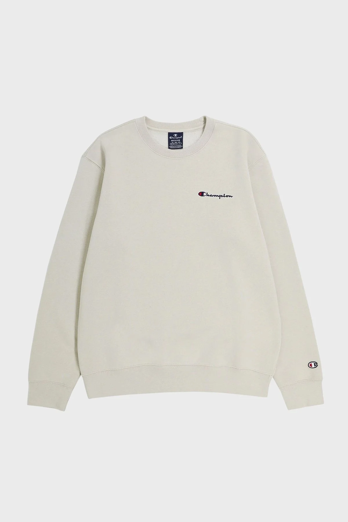 Champion Pamuklu Regular Fit İçi Polarlı Bisiklet Yaka Erkek Sweat 219209 SVL ES057 BEJ - 5