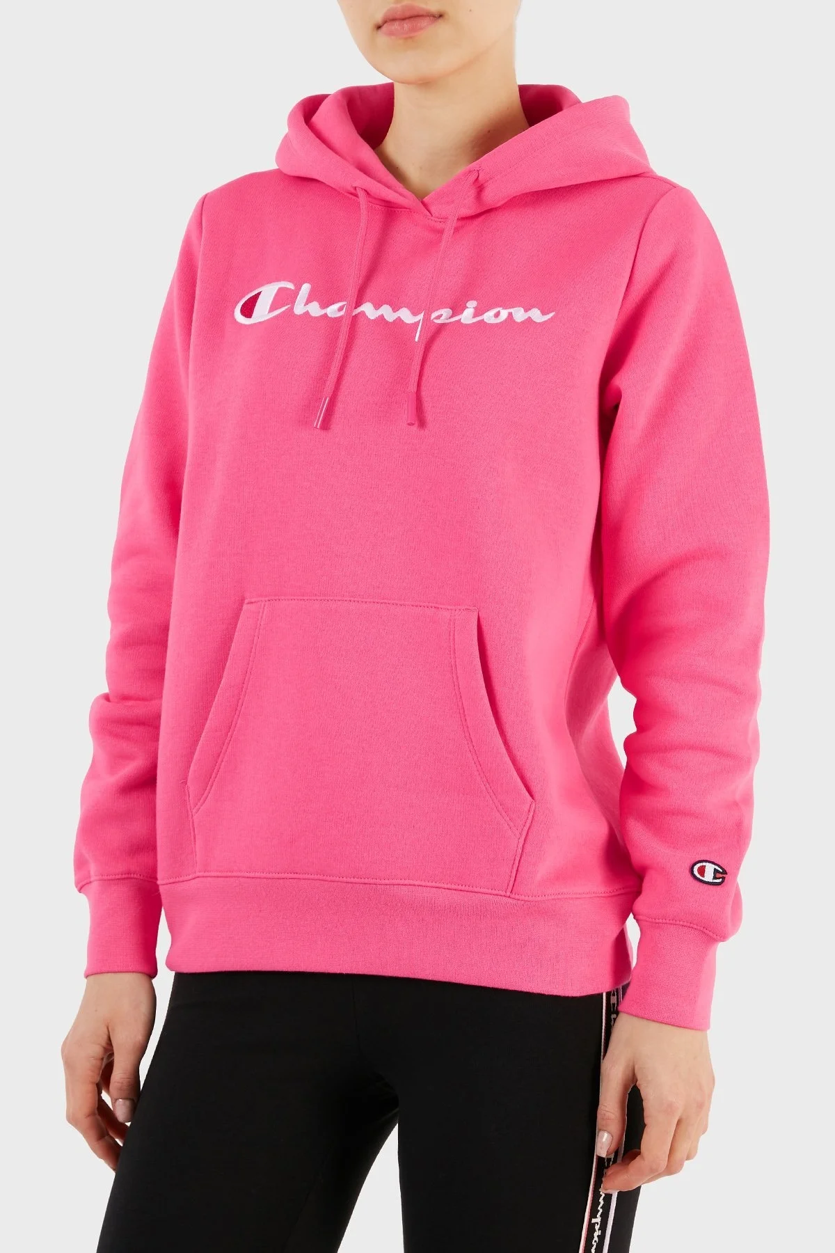 Champion Pamuklu Regular Fit İçi Polarlı Kapüşonlu Bayan Sweat 116579 PIP PS083 FUŞYA - 1