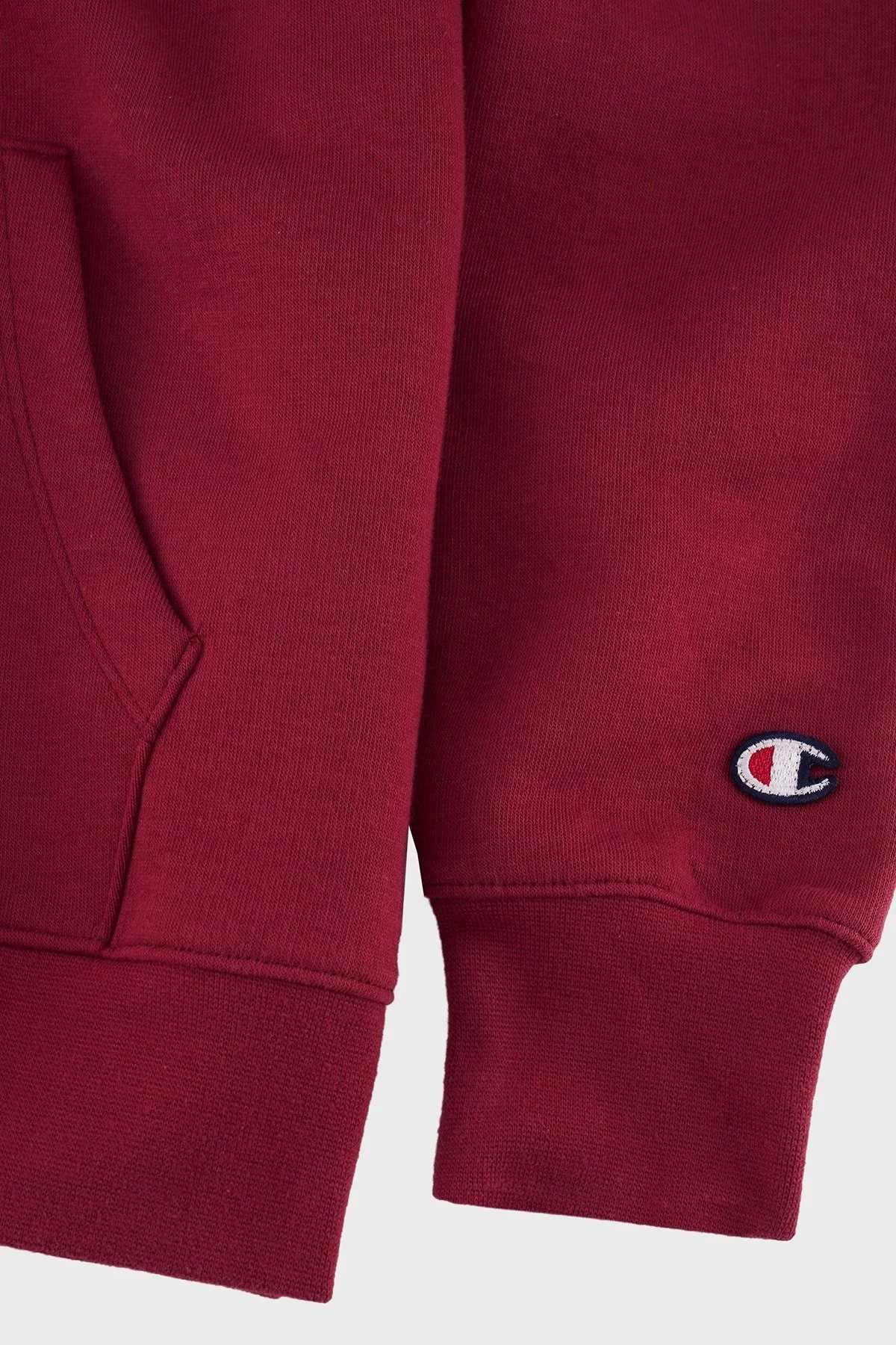 Champion Pamuklu Regular Fit İçi Polarlı Kapüşonlu Bayan Sweat 116579 TBR RS508 BORDO - 4