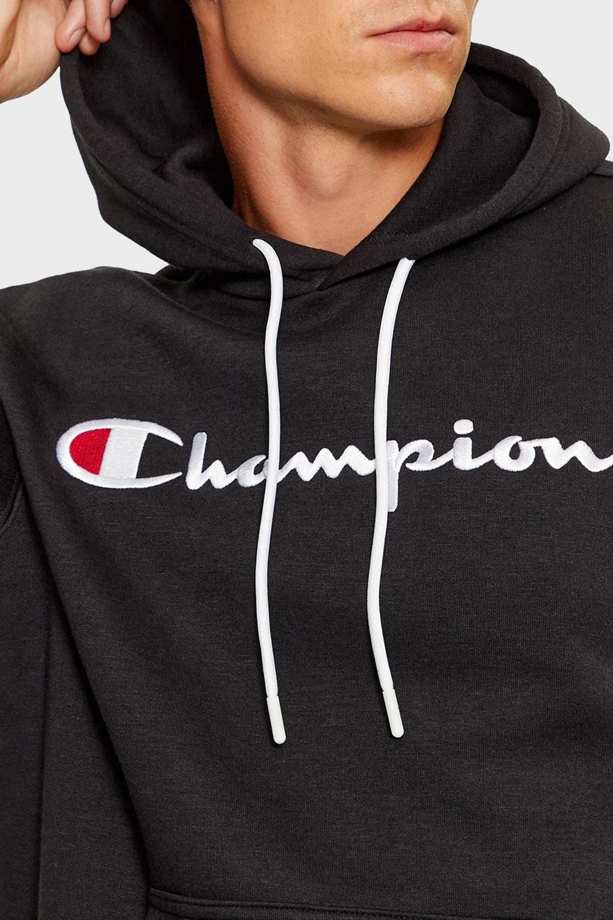 Champion Pamuklu Regular Fit İçi Polarlı Kapüşonlu Erkek Sweat 219203 NBK KK001 SİYAH - 4