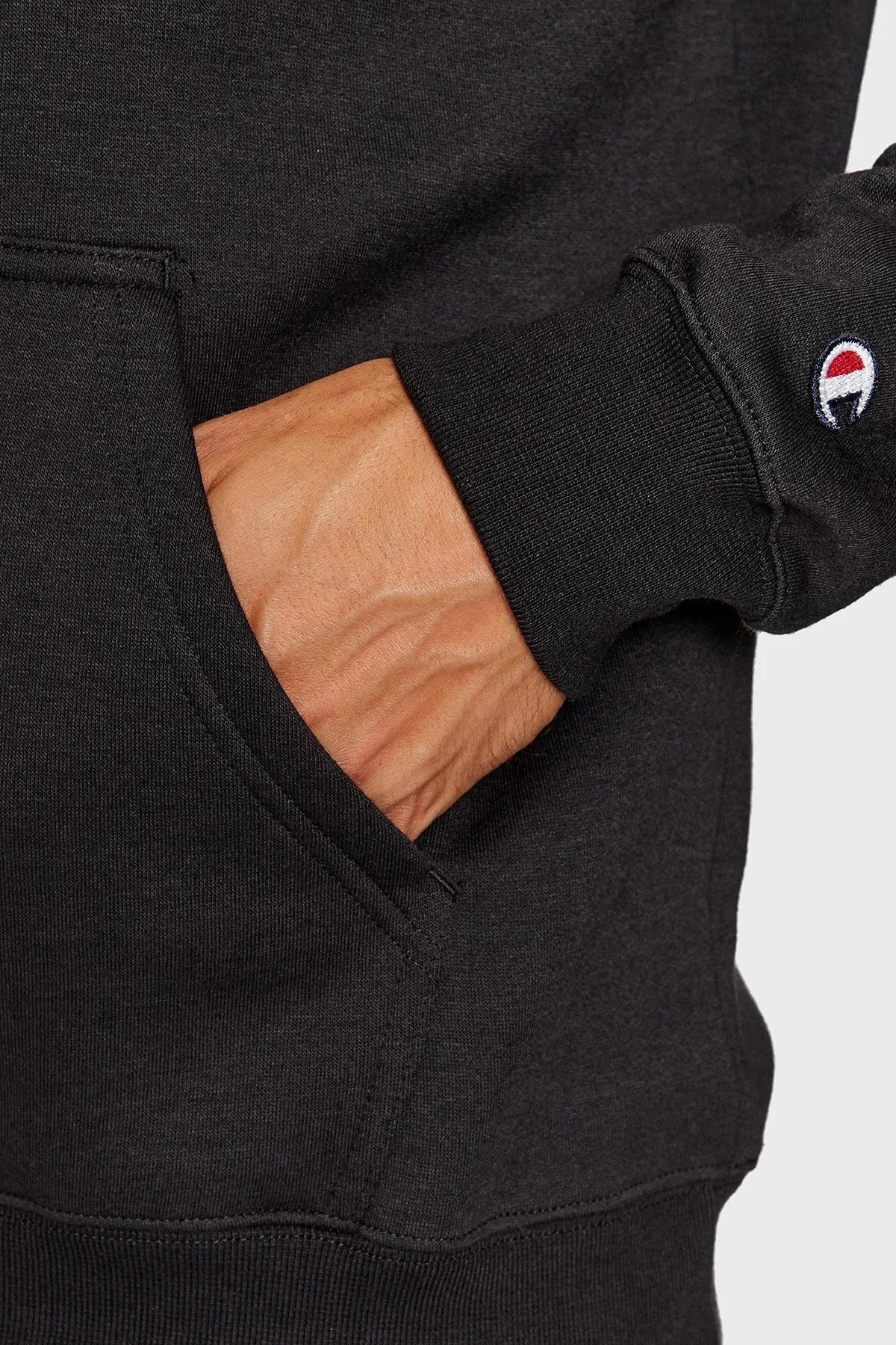 Champion Pamuklu Regular Fit İçi Polarlı Kapüşonlu Erkek Sweat 219203 NBK KK001 SİYAH - 5