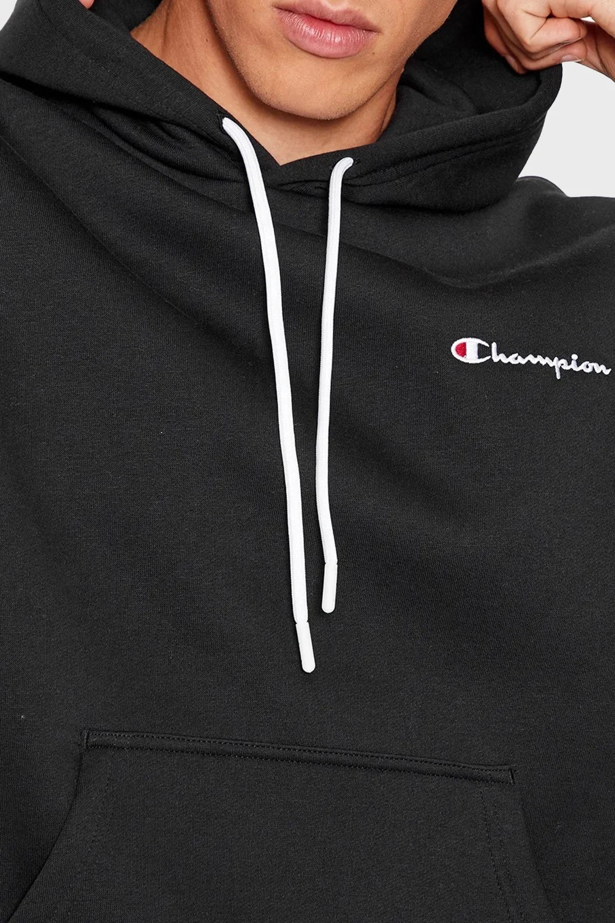 Champion Pamuklu Regular Fit İçi Polarlı Kapüşonlu Erkek Sweat 219208 NBK KK001 SİYAH - 3