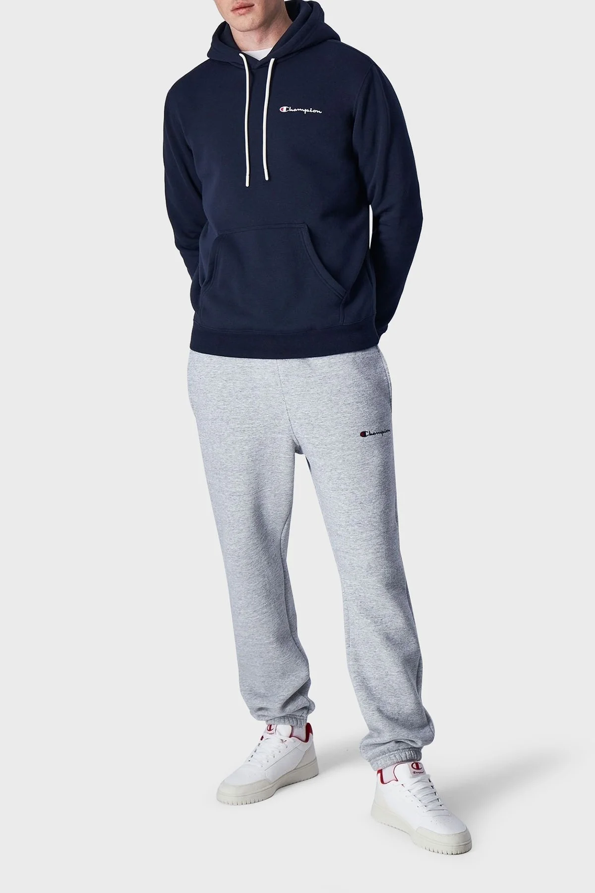 Champion Pamuklu Regular Fit İçi Polarlı Kapüşonlu Erkek Sweat 219208 NNY BS501 LACİVERT - 3