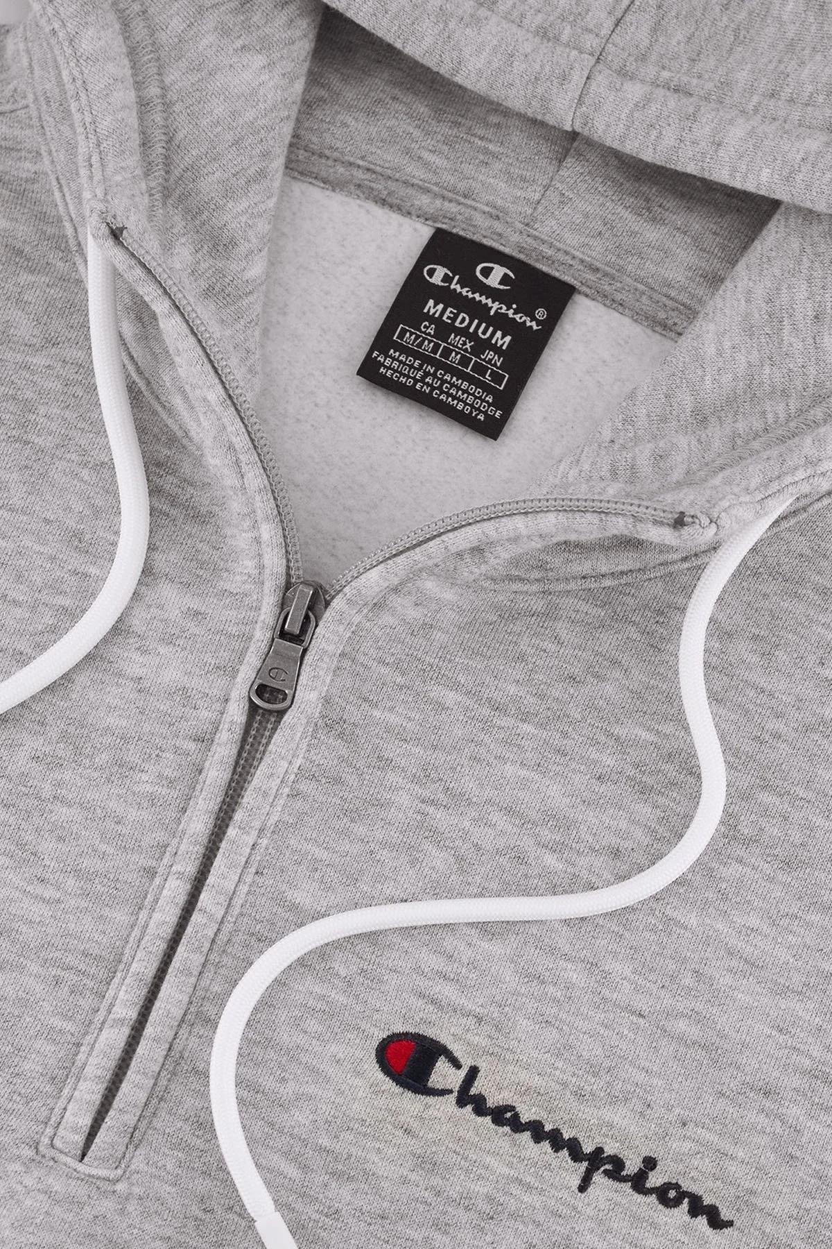Champion Pamuklu Regular Fit İçi Polarlı Kapüşonlu Erkek Sweat 219211 NOXM EM021 GRİ - 4
