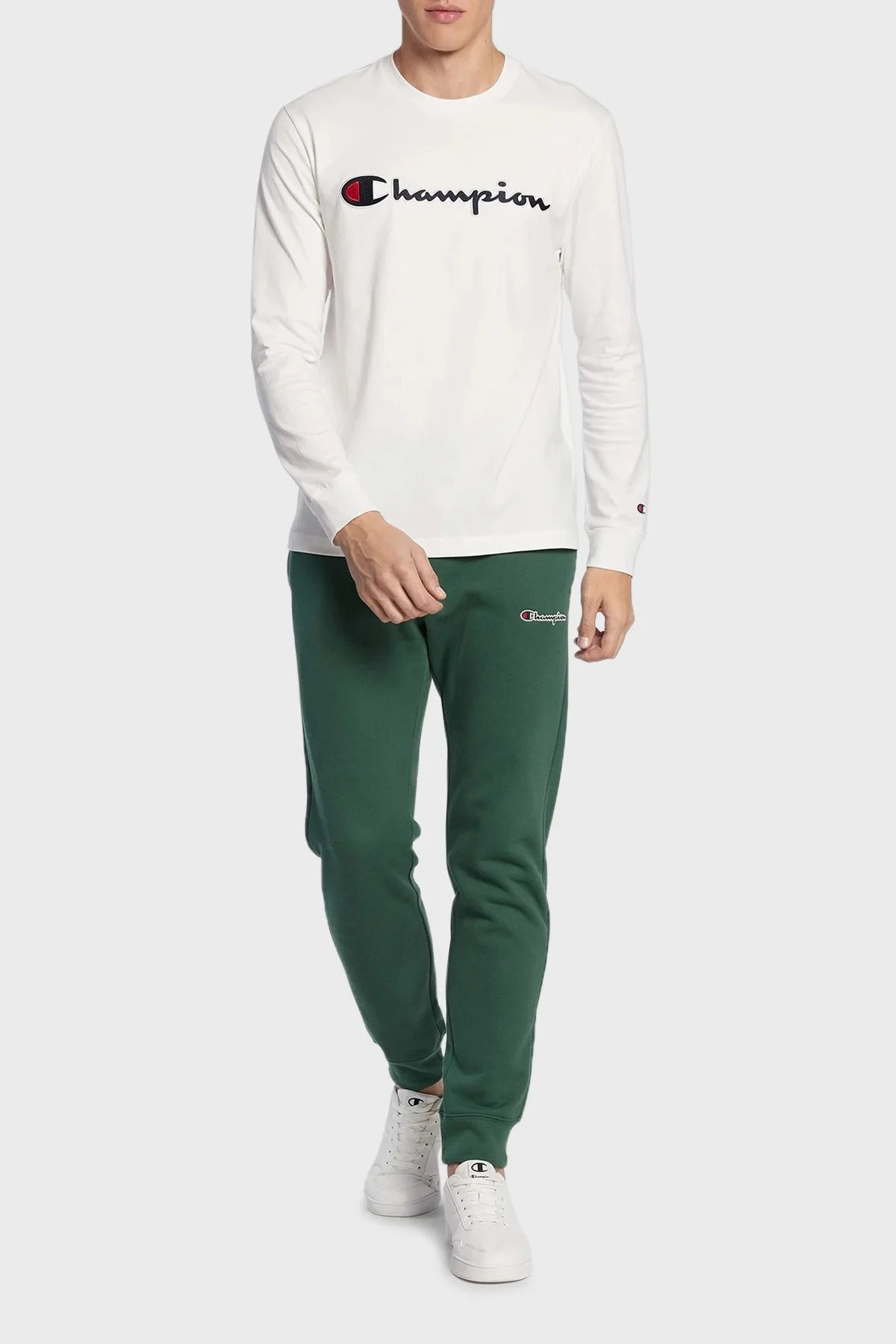 Champion Pamuklu Regular Fit Jogger Spor Erkek Pantolon 217867 TKGGS 568 HAKİ - 2