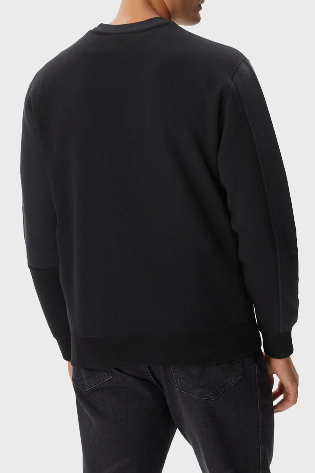 Champion Pamuklu Relaxed Fit İçi Polarlı Bisiklet Yaka Erkek Sweat 219264 NBK/CHR KK001 SİYAH - 2