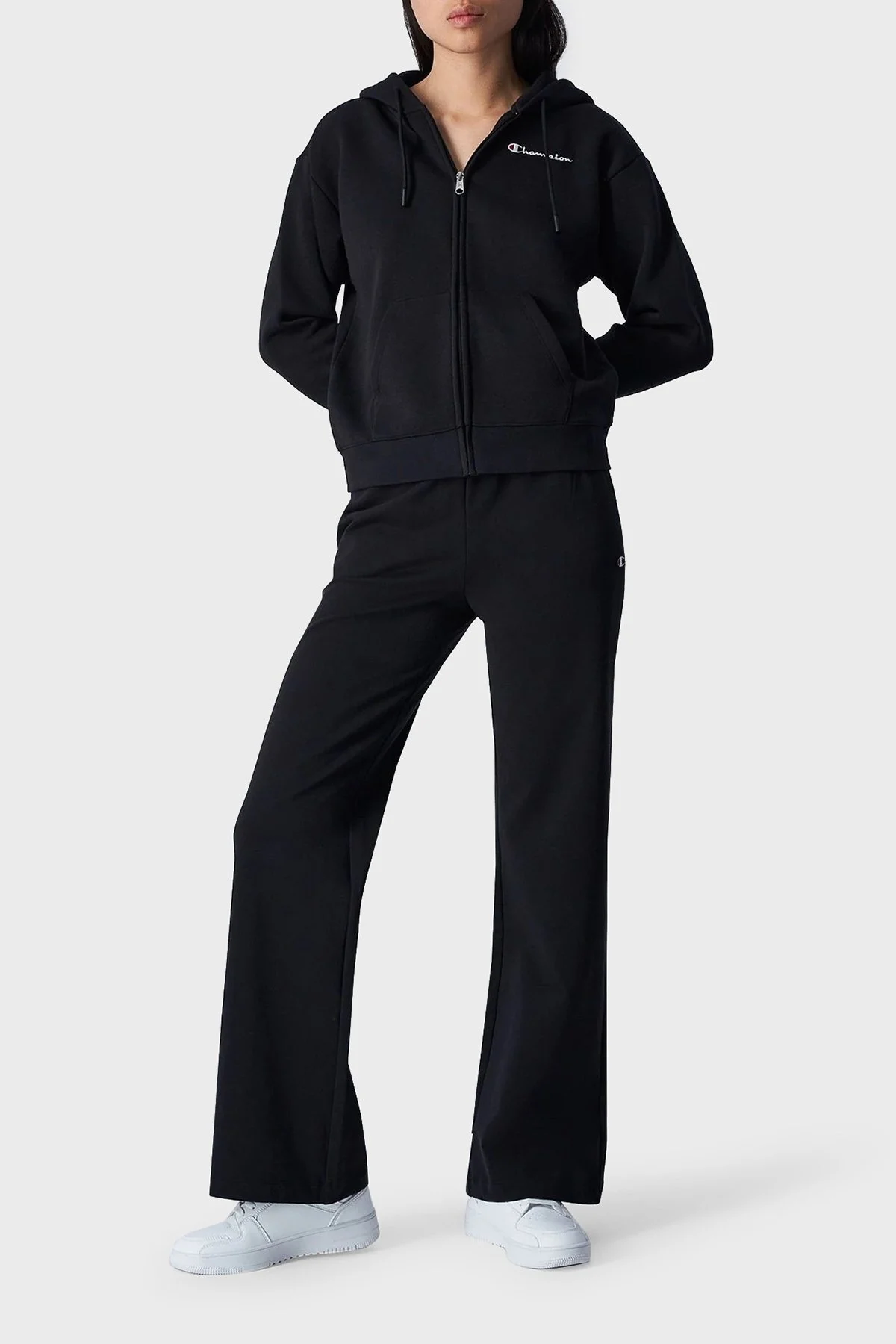 Champion Pamuklu Relaxed Fit İçi Polarlı Kapüşonlu Bayan Sweat 116585 NBK KK001 SİYAH - 3