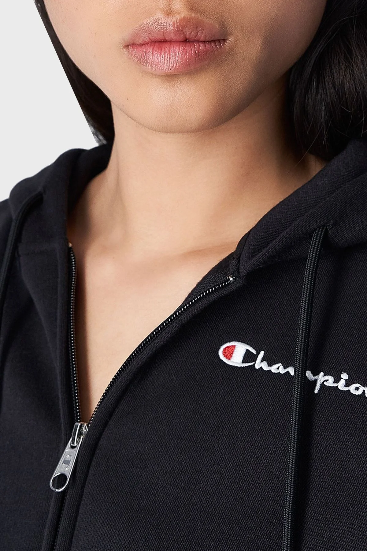 Champion Pamuklu Relaxed Fit İçi Polarlı Kapüşonlu Bayan Sweat 116585 NBK KK001 SİYAH - 4