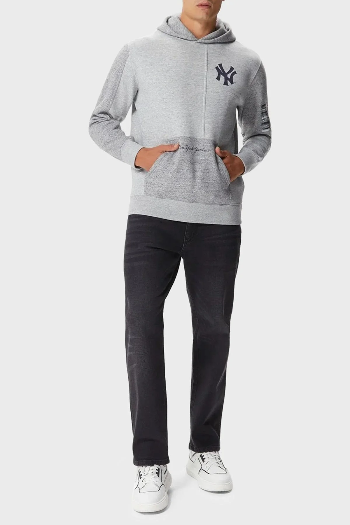 Champion Pamuklu Relaxed Fit İçi Polarlı Kapüşonlu Erkek Sweat 219263 NOXM/GRLTM EM021 GRİ - 2