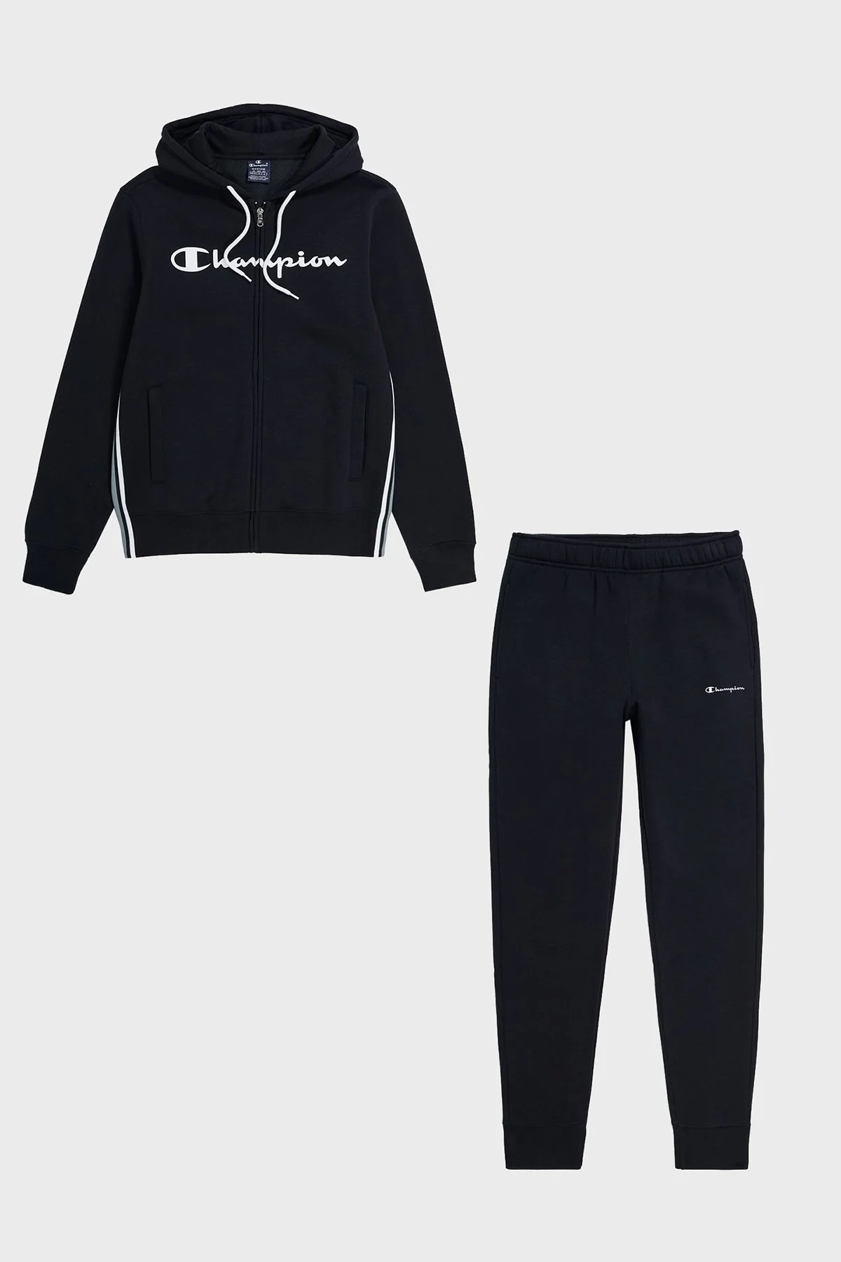 Champion Regular Fit Kapüşonlu İçi Polarlı Erkek Eşofman Takımı 219396 NBK/NBK KK001 SİYAH - 4