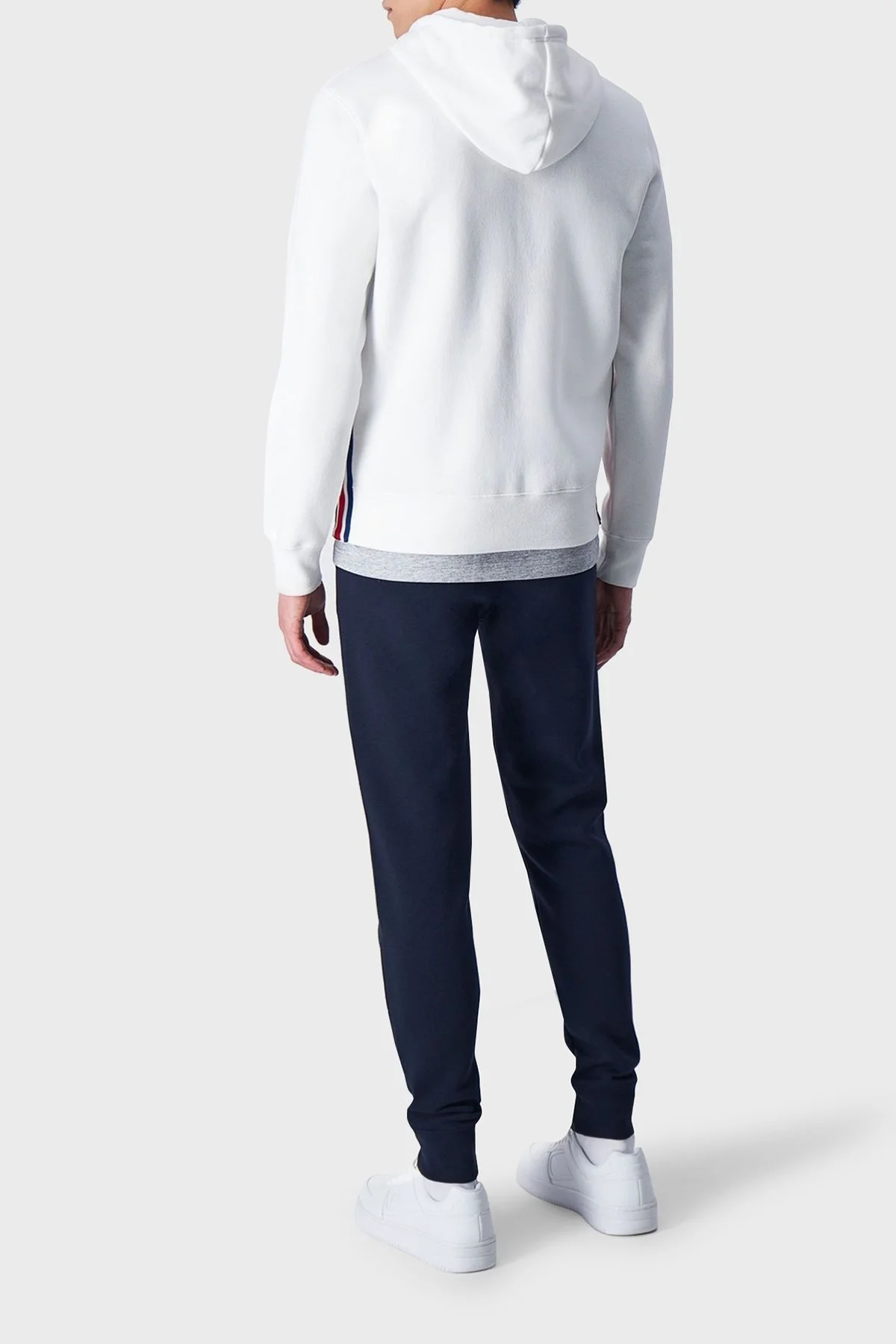 Champion Regular Fit Kapüşonlu İçi Polarlı Erkek Eşofman Takımı 219396 WHT/NNY WW001 BEYAZ - 2