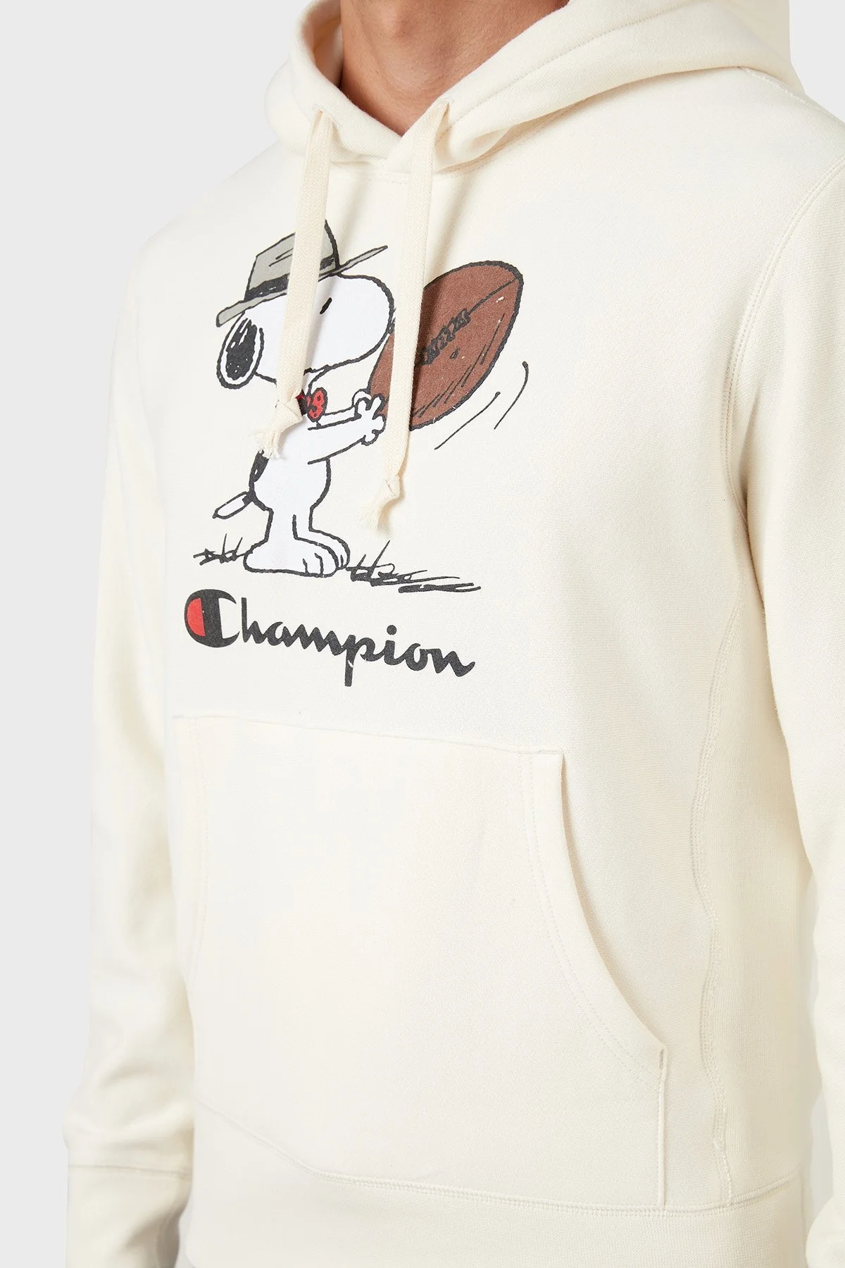 Champion Regular Fit Kapüşonlu Kanguru Cepli % 100 Pamuk Erkek Sweat 217799 KN67 303734 BEYAZ - 5