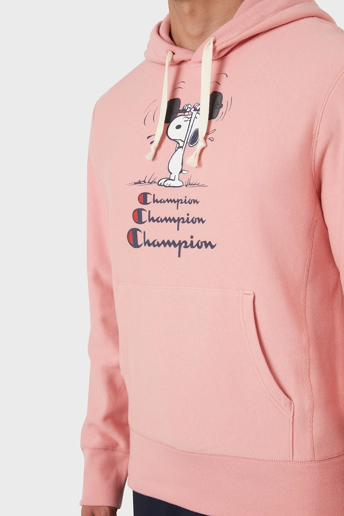 Champion Regular Fit Kapüşonlu Kanguru Cepli % 100 Pamuk Erkek Sweat 217799 KN67 303735 PEMBE - 6