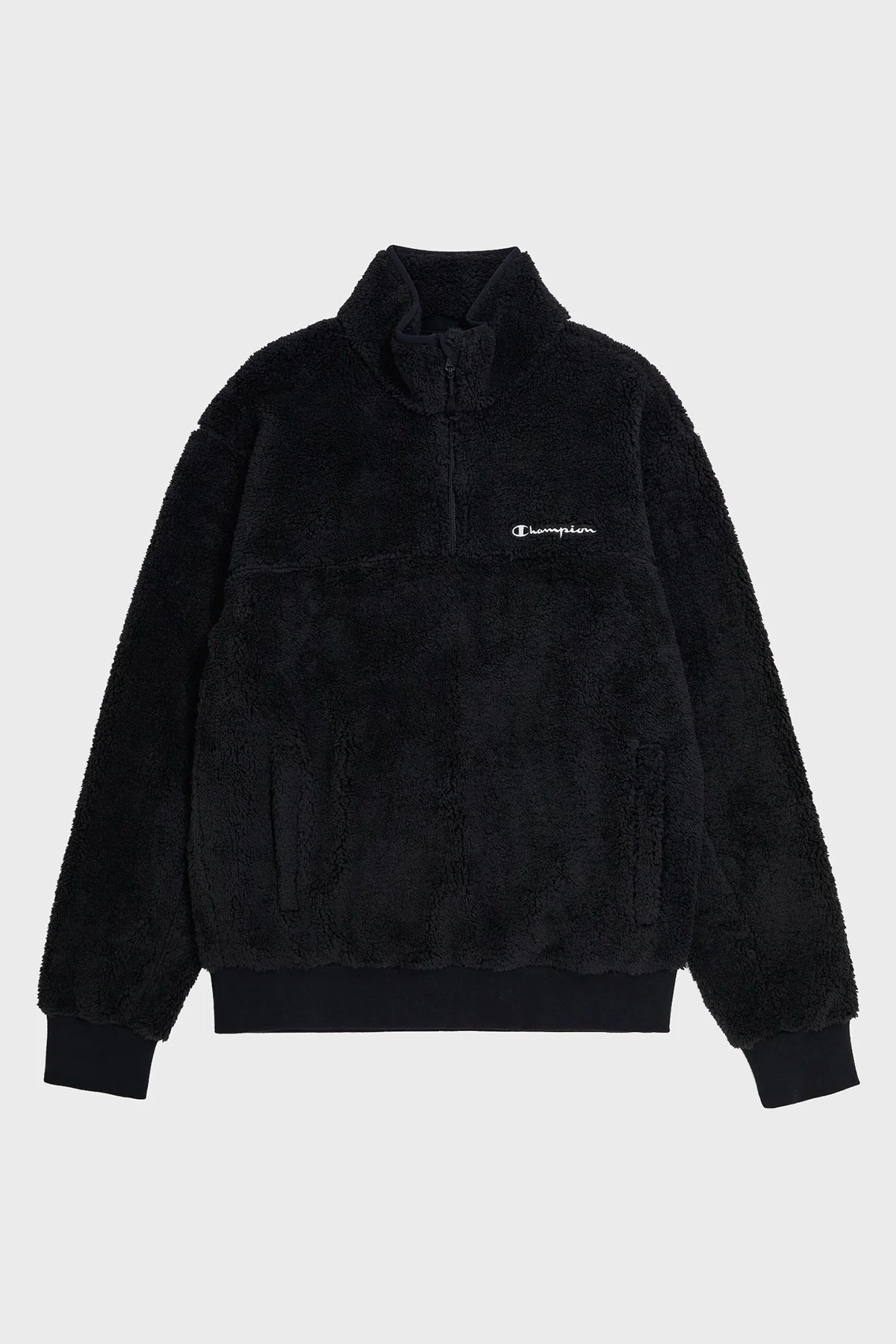 Champion Regular Fit Yarım Fermuarlı Teddy Polar Erkek Sweat 219442 NBK/NBK KK001 SİYAH - 5