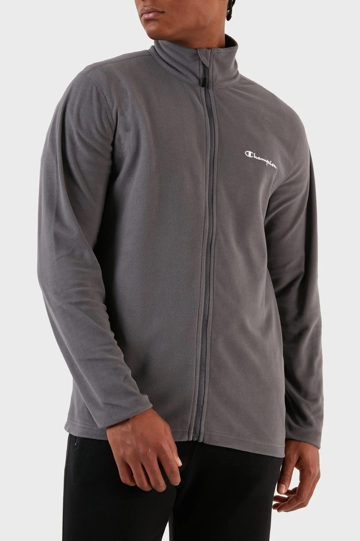 Champion Slim Fit Fermuarlı Yumuşak Dokuma Mikro Polar Erkek Sweat 219892 EBN ES508 ANTRASİT - 5