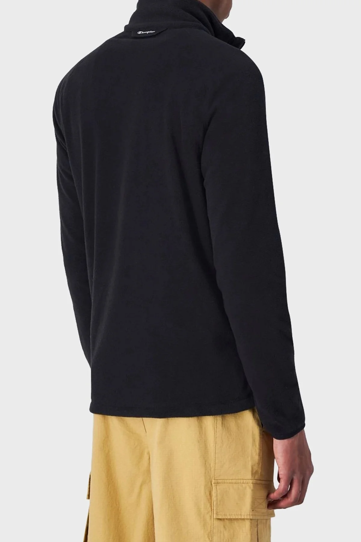 Champion Slim Fit Yarım Fermuarlı Polar Erkek Sweat 219449 NBK/NBK KK001 SİYAH - 2
