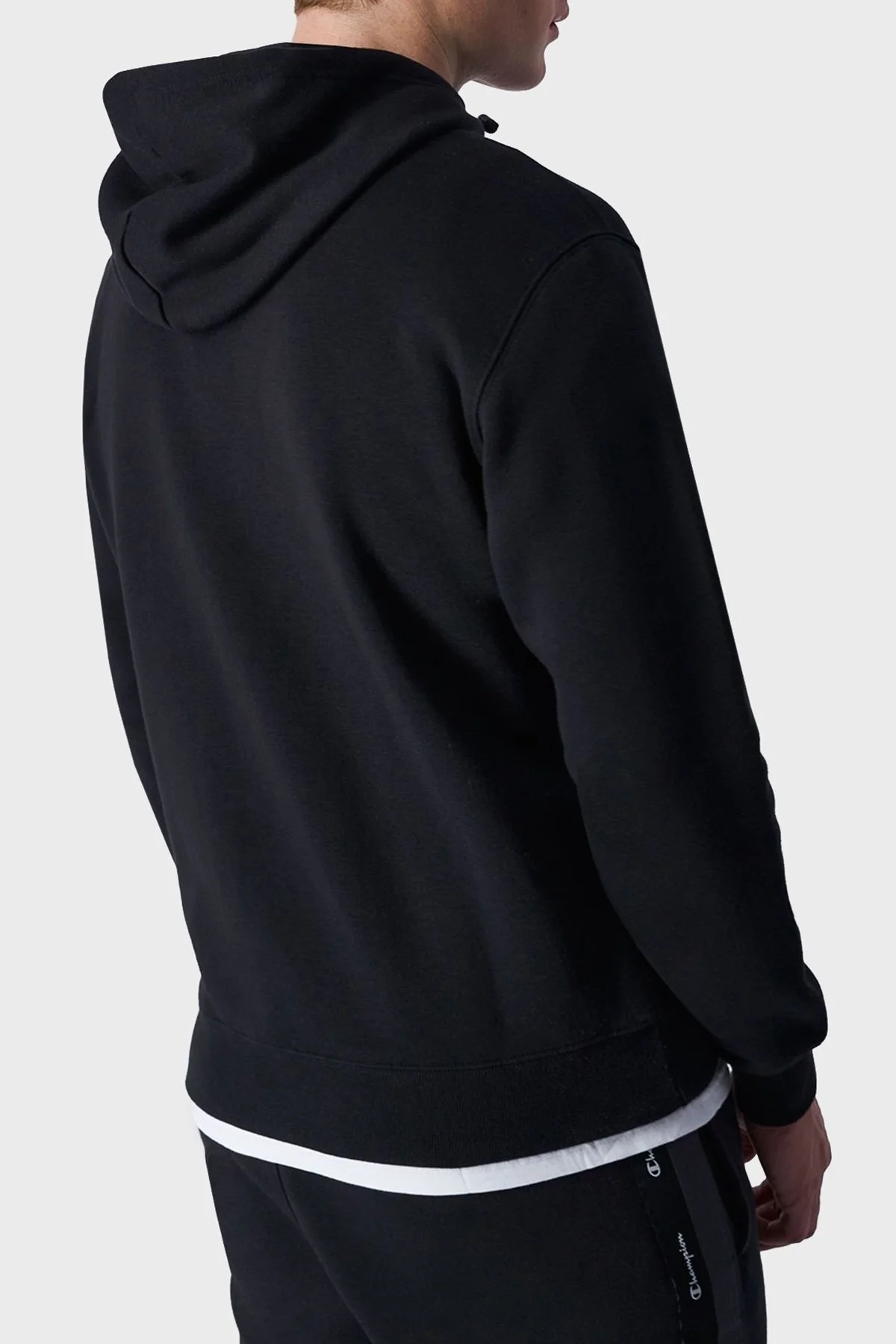 Champion Yarım Fermuarlı İçi Polarlı Kapüşonlu Comfort Fit Erkek Sweat 219095 NBK KK001 SİYAH - 3