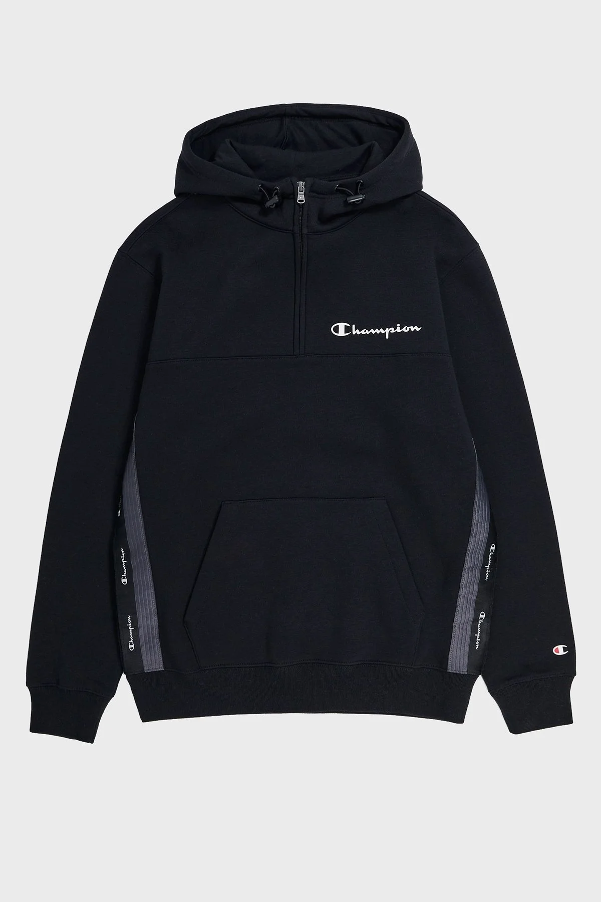 Champion Yarım Fermuarlı İçi Polarlı Kapüşonlu Comfort Fit Erkek Sweat 219095 NBK KK001 SİYAH - 5