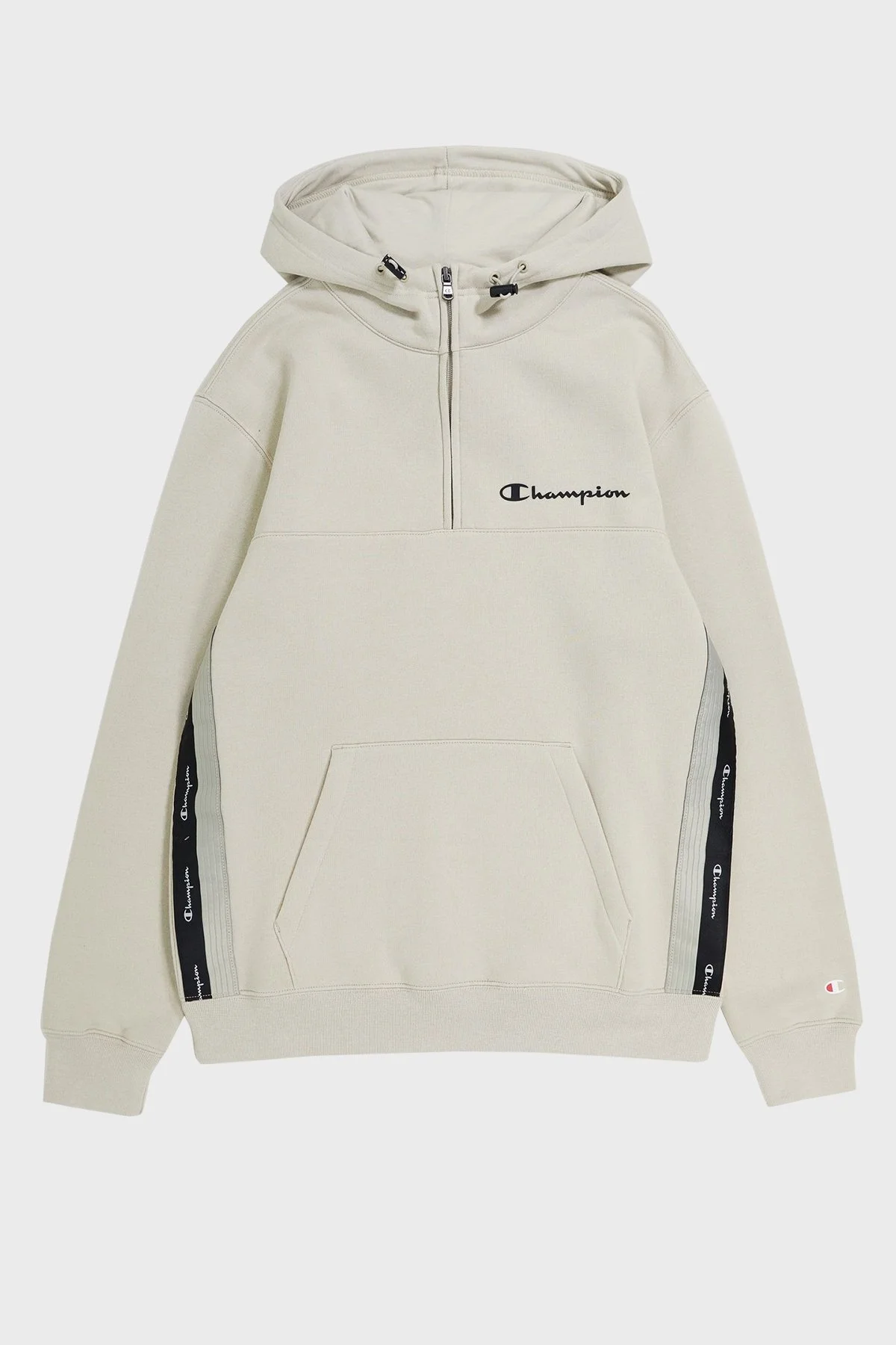 Champion Yarım Fermuarlı İçi Polarlı Kapüşonlu Comfort Fit Erkek Sweat 219095 SVL ES057 BEJ - 5