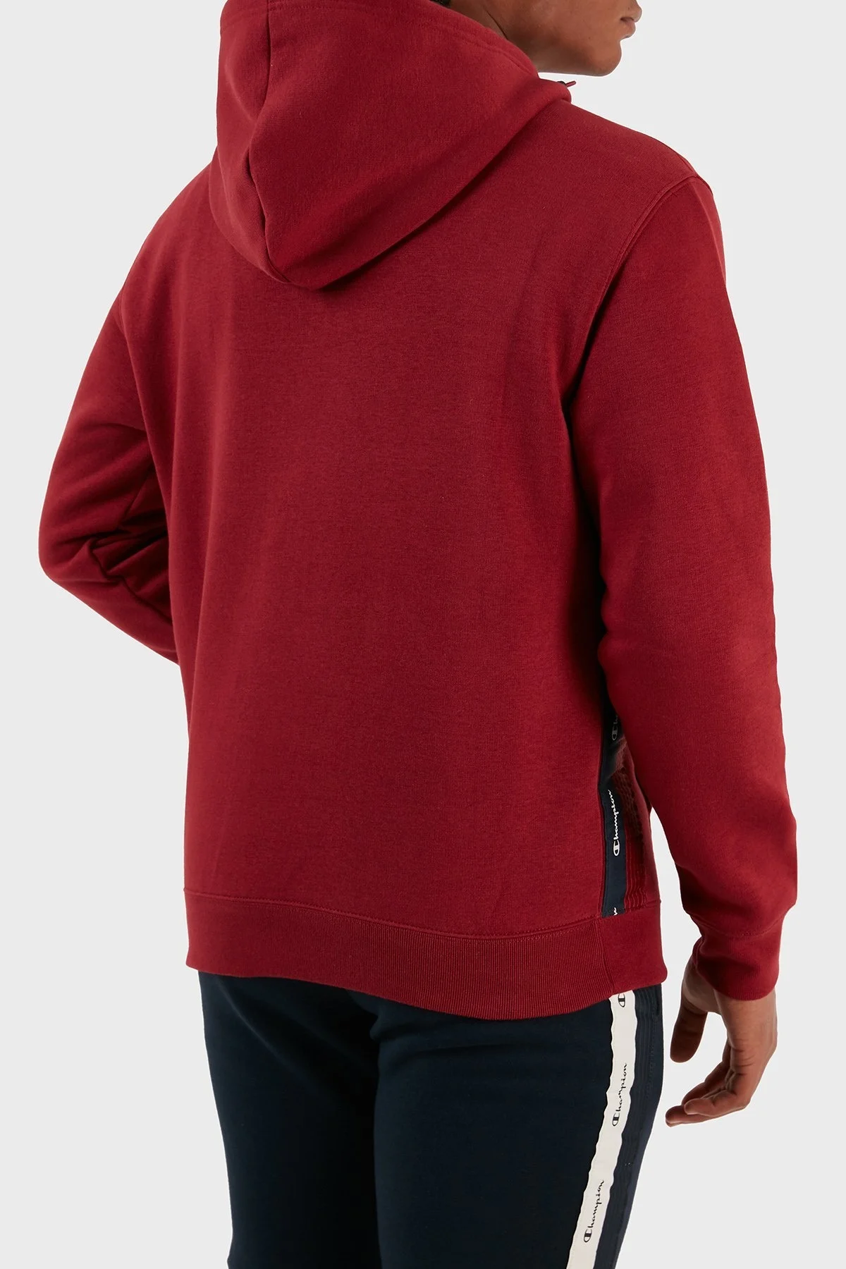Champion Yarım Fermuarlı İçi Polarlı Kapüşonlu Comfort Fit Erkek Sweat 219095 TBR RS508 BORDO - 2
