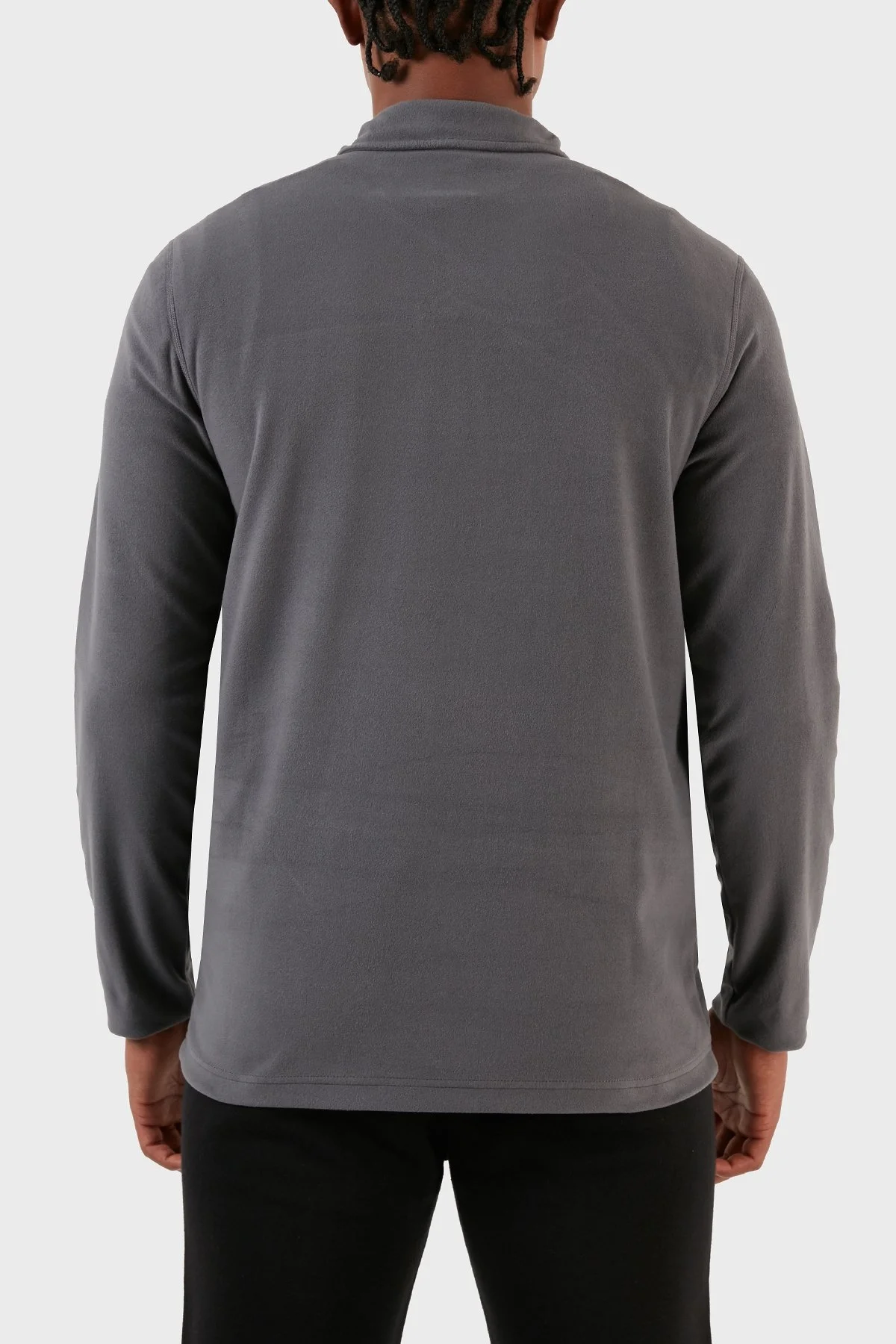 Champion Yarım Fermuarlı Yumuşak Dokuma Mikro Polar Erkek Sweat 216695 EBN ES508 ANTRASİT - 4