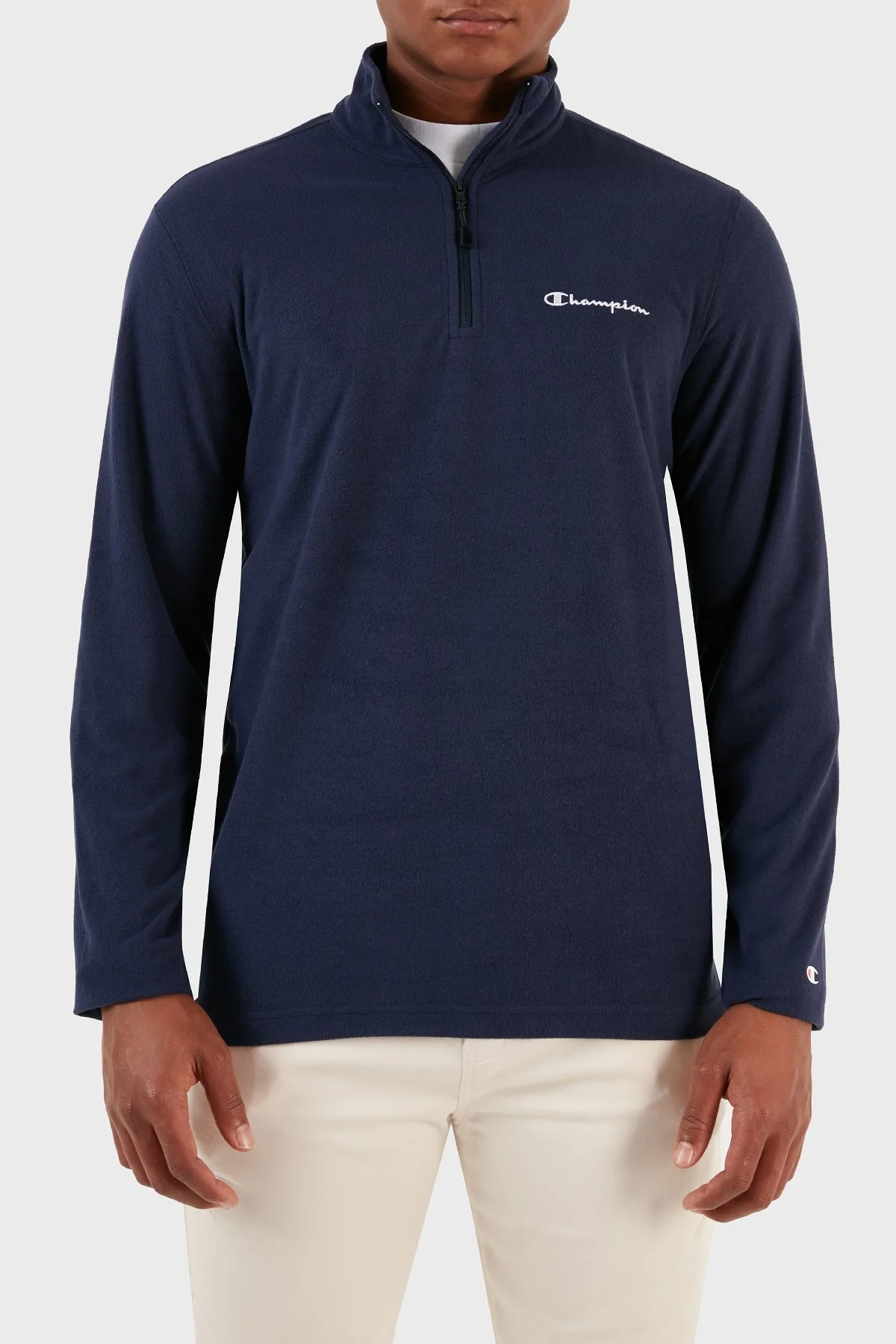 Champion Yarım Fermuarlı Yumuşak Dokuma Mikro Polar Erkek Sweat 216695 MMB BS526 LACİVERT - 1