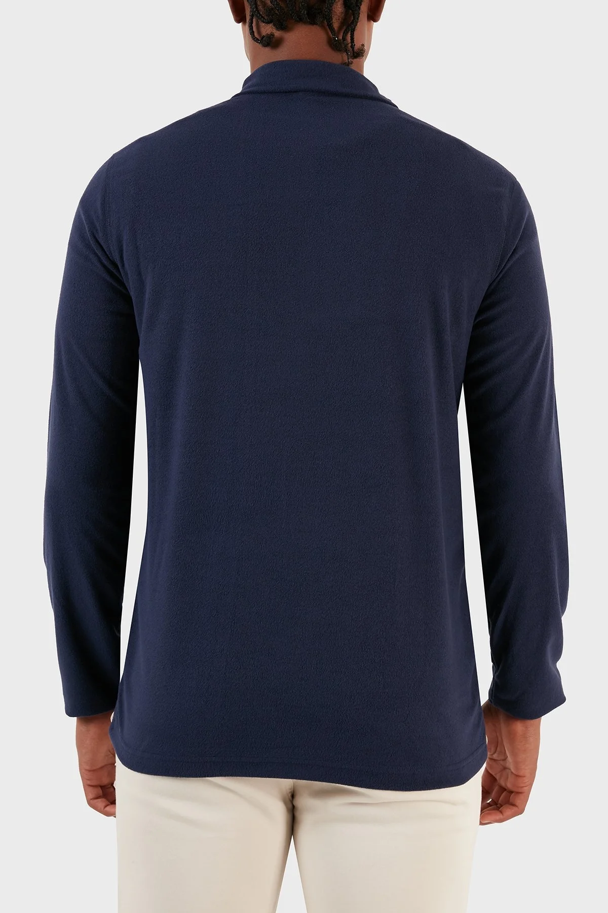 Champion Yarım Fermuarlı Yumuşak Dokuma Mikro Polar Erkek Sweat 216695 MMB BS526 LACİVERT - 5