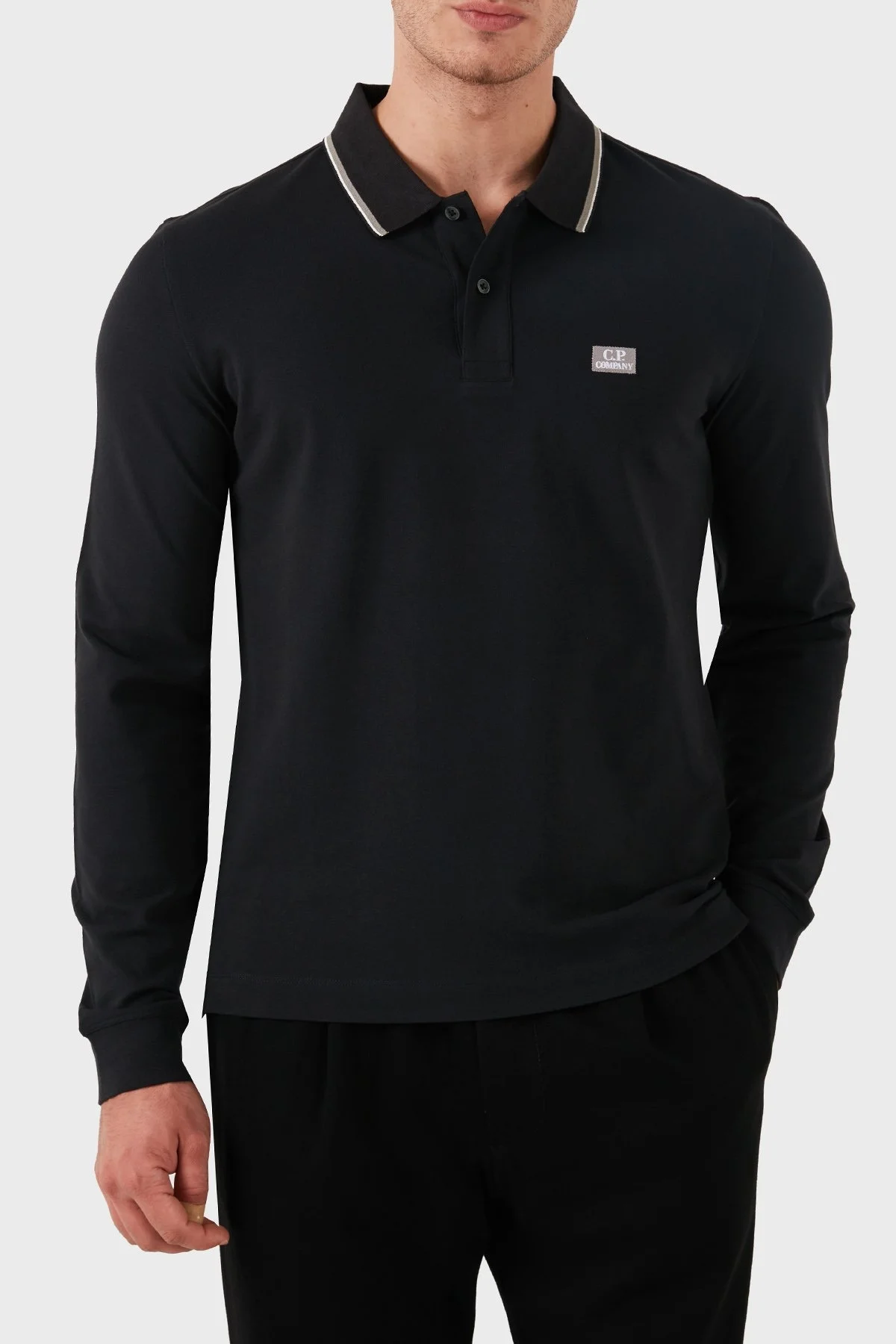 C.P Company Logolu Pamuklu Erkek Polo Yaka Sweat 05CMPL041A 005263W 392 LACİVERT - 3