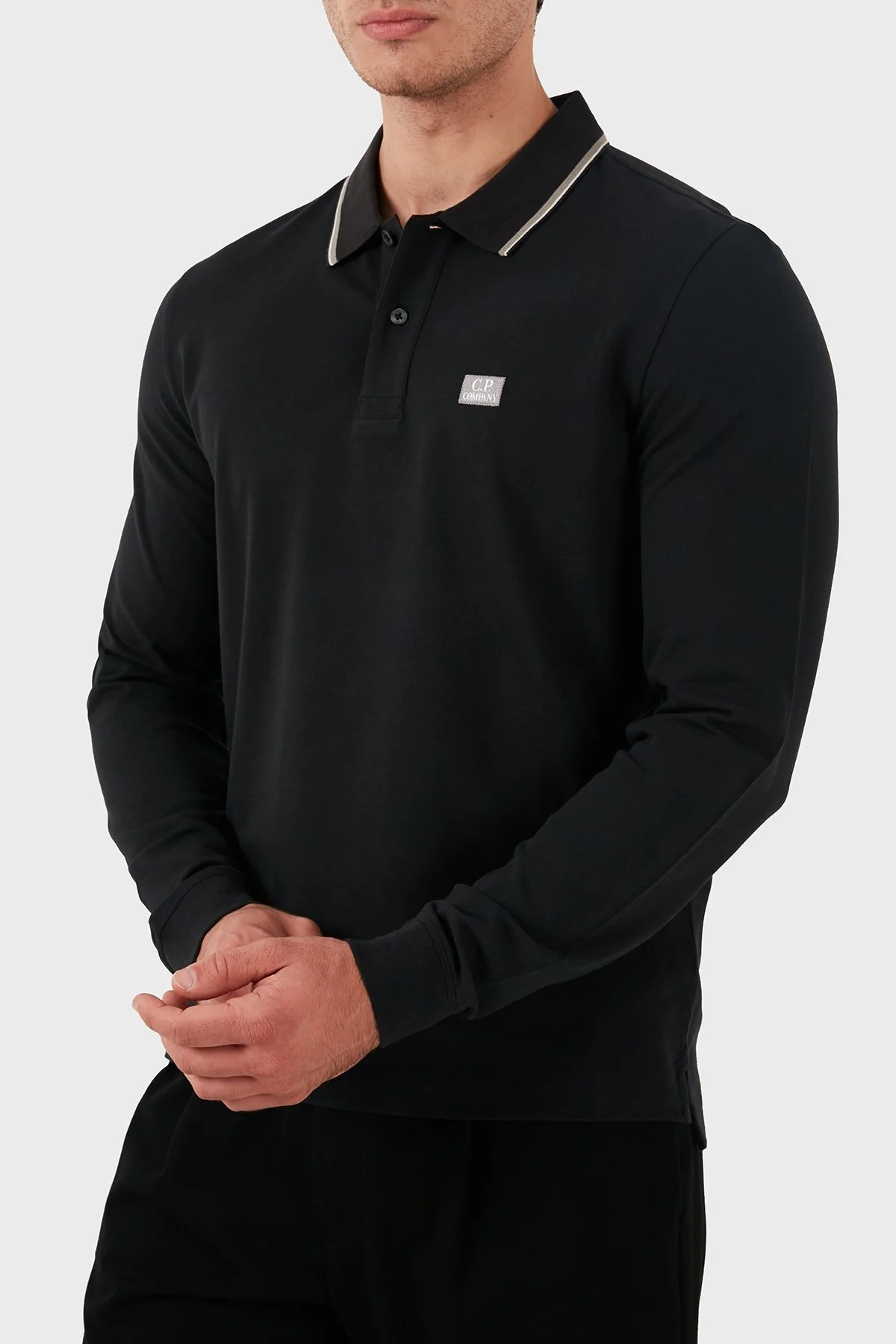 C.P Company Logolu Pamuklu Erkek Polo Yaka Sweat 05CMPL041A 005263W 392 LACİVERT - 5