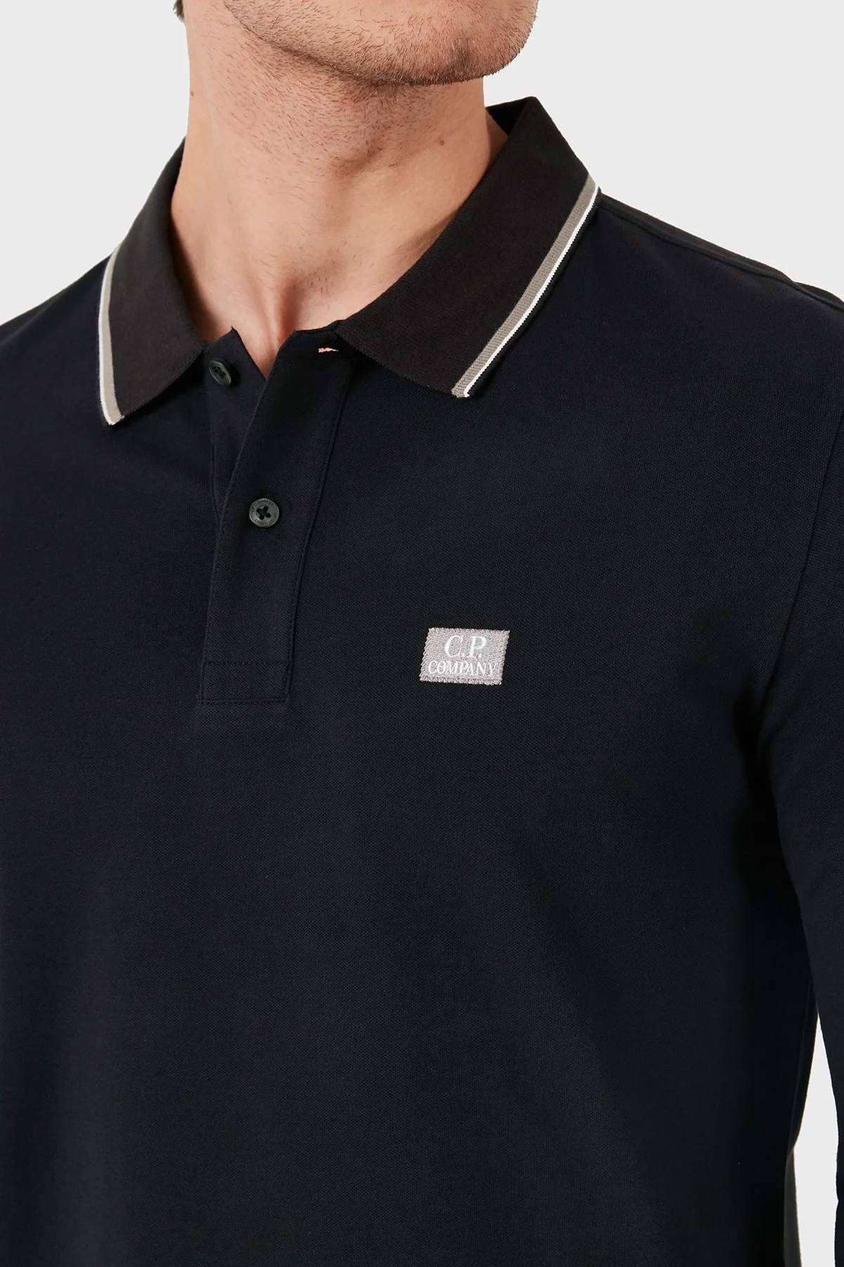 C.P Company Logolu Pamuklu Erkek Polo Yaka Sweat 05CMPL041A 005263W 392 LACİVERT - 6