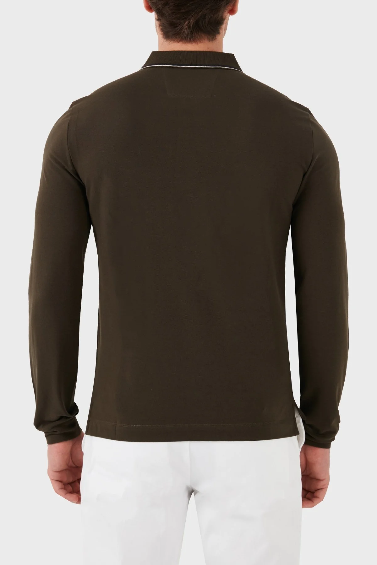 C.P Company Logolu Pamuklu Erkek Polo Yaka Sweat 05CMPL041A 005263W 922 HAKİ - 2