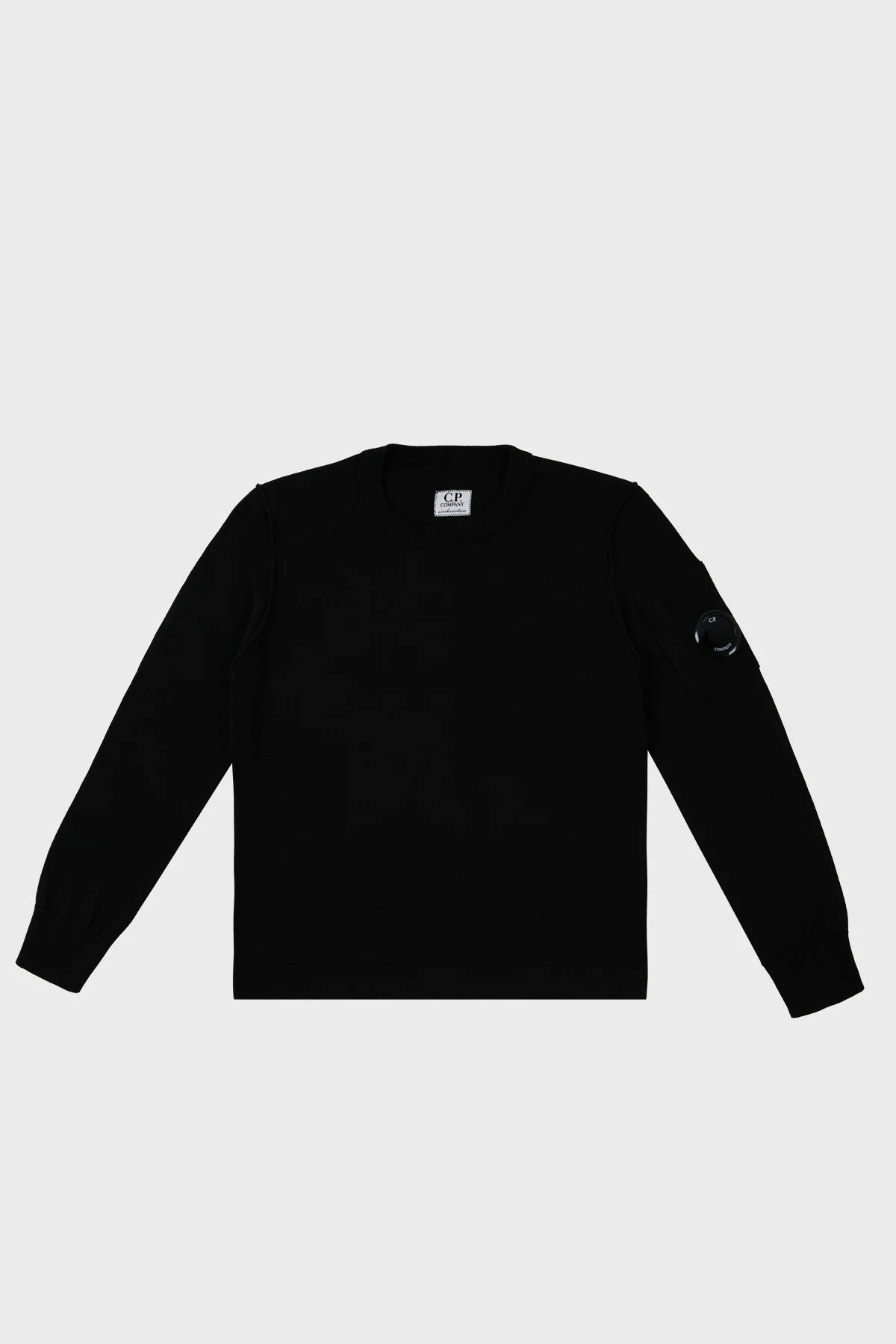 C.P. Company Pamuklu Bisiklet Yaka Çocuk Kazak 10CKKN036 004037A 999 SİYAH - 5