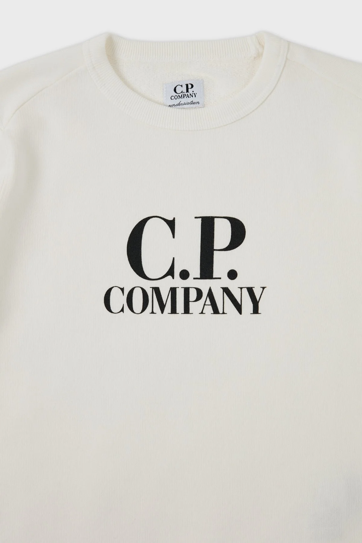 C.P. Company Pamuklu Bisiklet Yaka Çocuk Sweat 10CKSS058 003569W 103 BEYAZ - 2