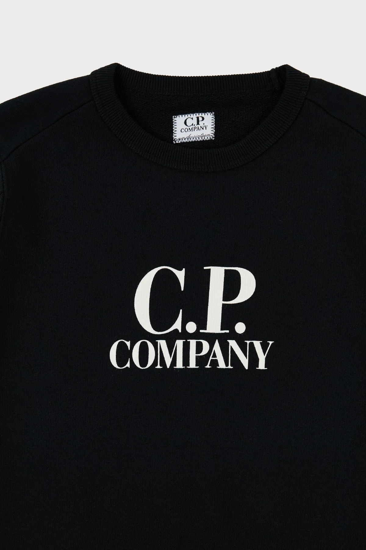 C.P. Company Pamuklu Bisiklet Yaka Çocuk Sweat 10CKSS058 003569W 999 SİYAH - 6