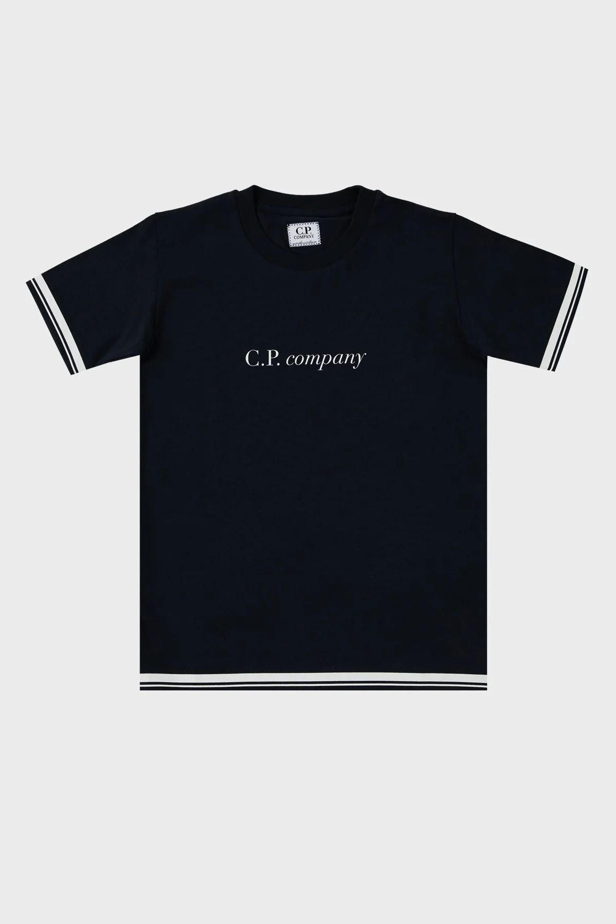C.P. Company Pamuklu Bisiklet Yaka Çocuk T Shirt 10CKTS048 005792W 888 LACİVERT - 4