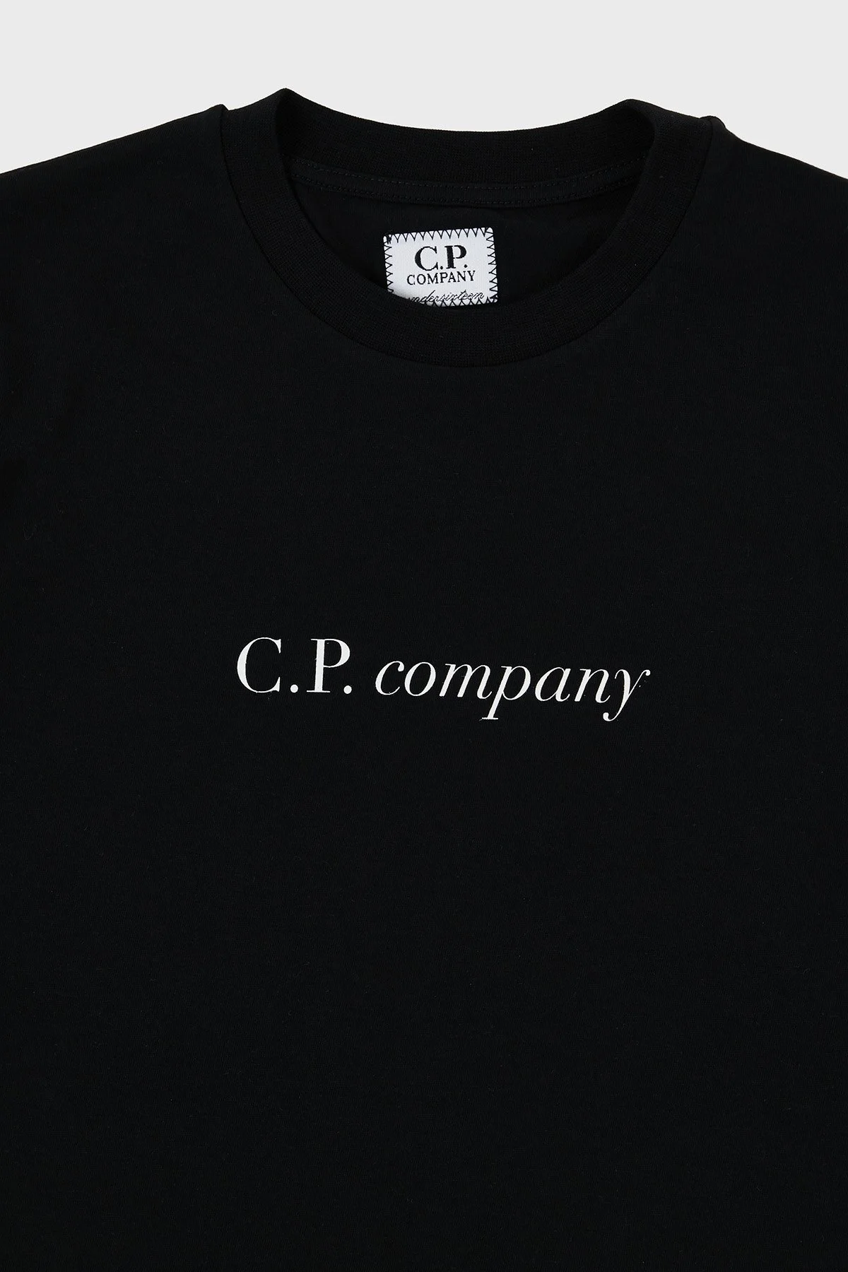 C.P. Company Pamuklu Bisiklet Yaka Çocuk T Shirt 10CKTS048 005792W 999 SİYAH - 3