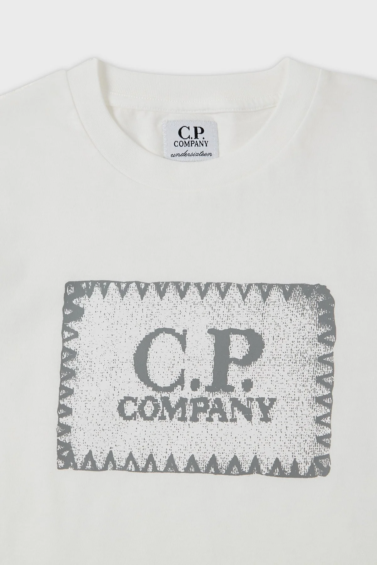 C.P. Company Pamuklu Bisiklet Yaka Çocuk T Shirt 10CKTS054 005792W 103 BEYAZ - 6