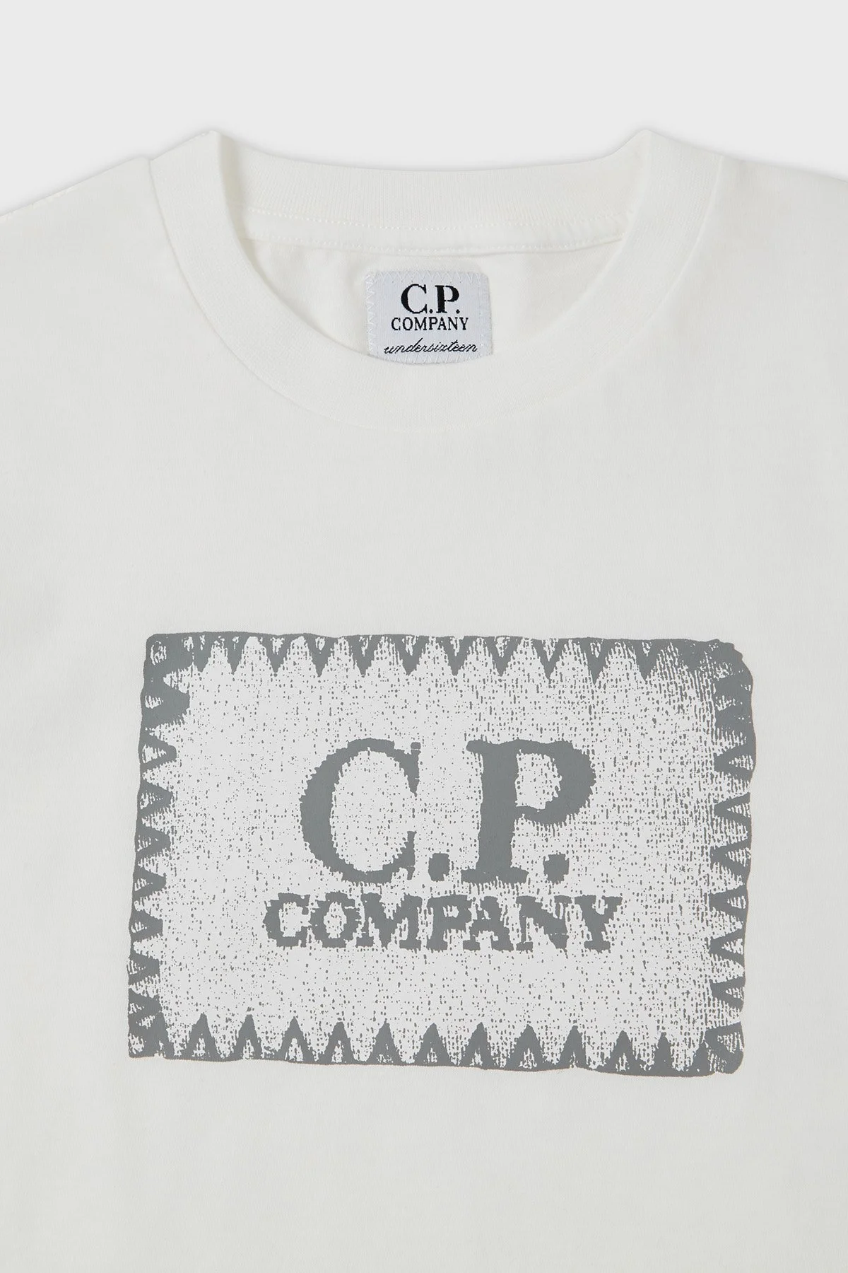 C.P. Company Pamuklu Bisiklet Yaka Çocuk T Shirt 10CKTS054 005792W 103 BEYAZ - 3