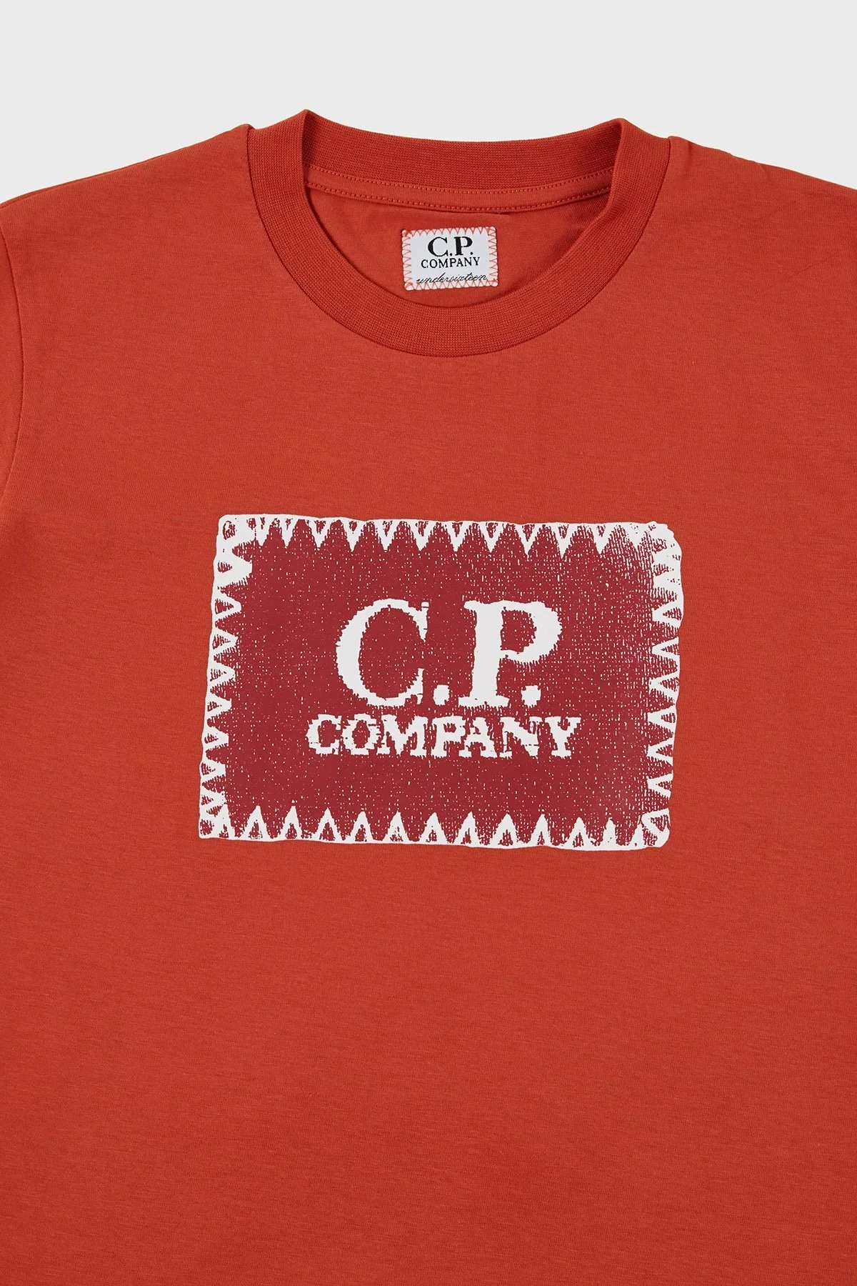 C.P. Company Pamuklu Bisiklet Yaka Çocuk T Shirt 10CKTS054 005792W 468 Tarçın - 3