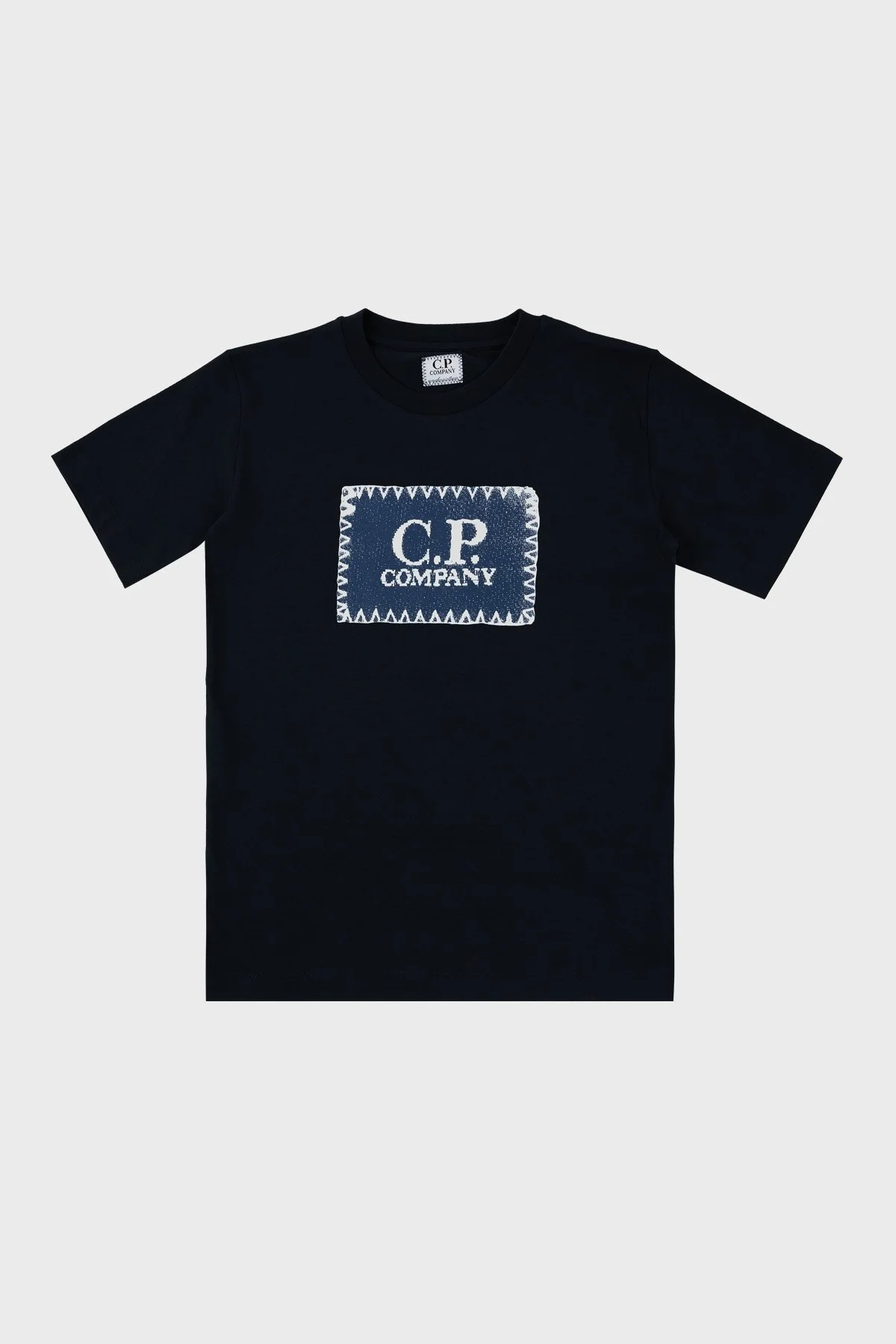 C.P. Company Pamuklu Bisiklet Yaka Çocuk T Shirt 10CKTS054 005792W 888 LACİVERT - 4