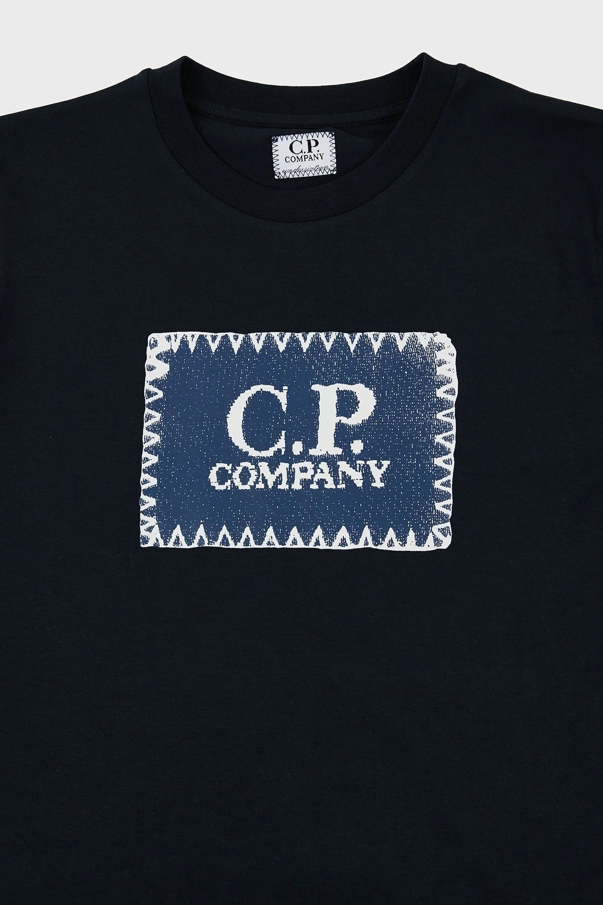 C.P. Company Pamuklu Bisiklet Yaka Çocuk T Shirt 10CKTS054 005792W 888 LACİVERT - 6