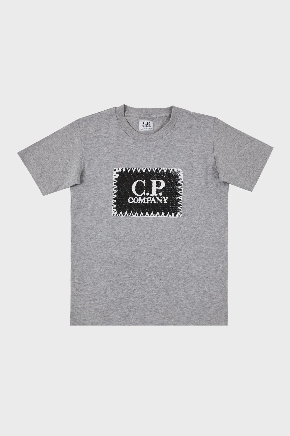 C.P. Company Pamuklu Bisiklet Yaka Çocuk T Shirt 10CKTS054 005792W M93 GRİ - 4