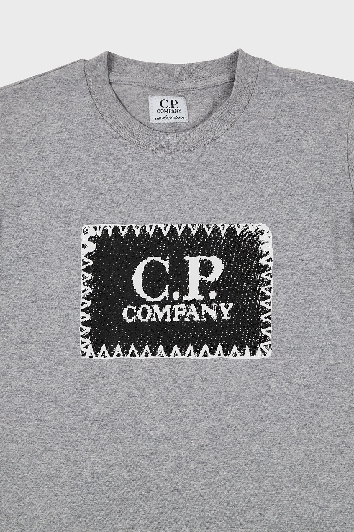 C.P. Company Pamuklu Bisiklet Yaka Çocuk T Shirt 10CKTS054 005792W M93 GRİ - 6