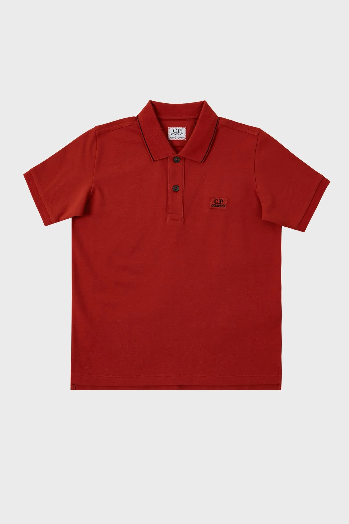 C.P. Company Streç Pamuklu Çocuk Polo Yaka T Shirt 10CKPL023 005263W 468 Tarçın - 1