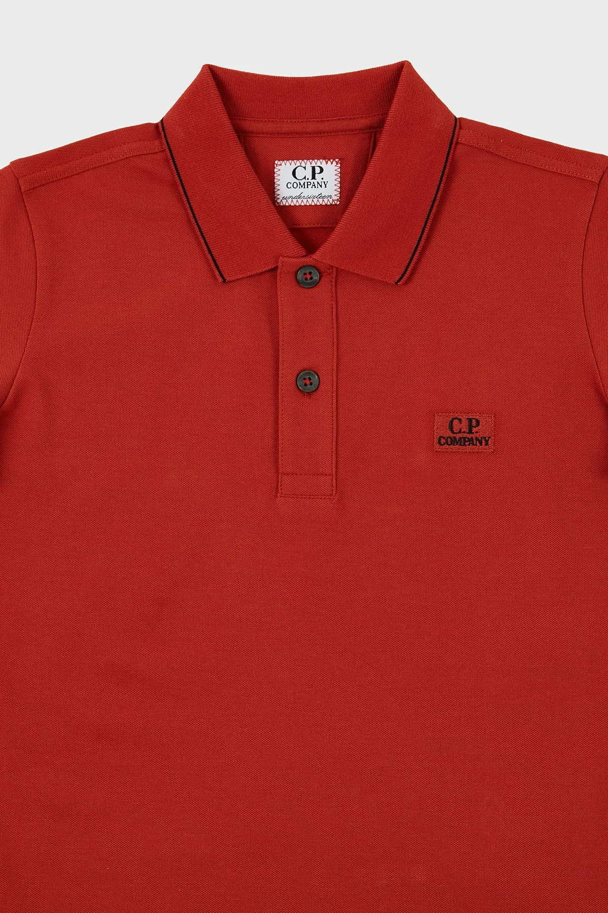 C.P. Company Streç Pamuklu Çocuk Polo Yaka T Shirt 10CKPL023 005263W 468 Tarçın - 3